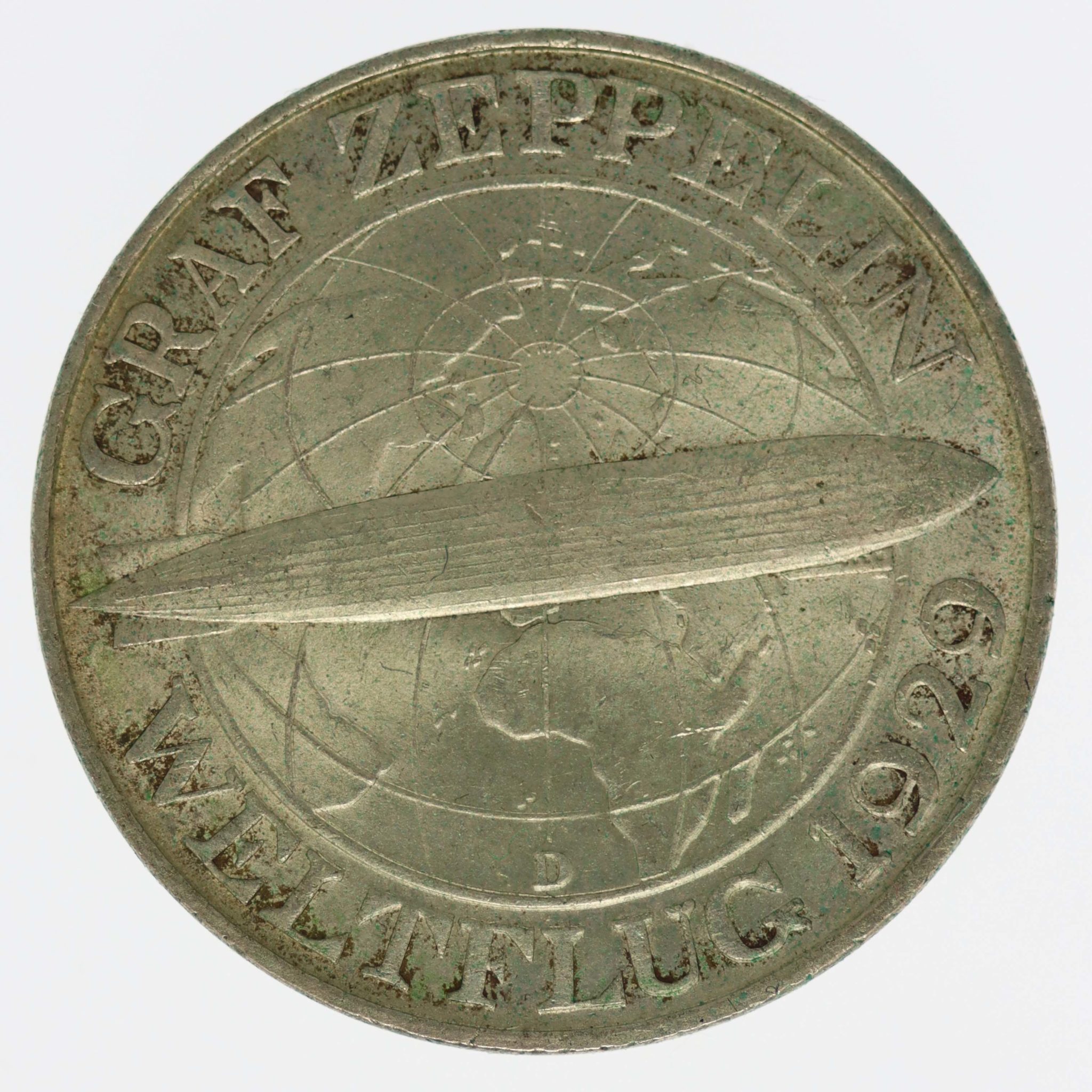 Weimarer Republik 3 Reichsmark 1930 D Zeppelin