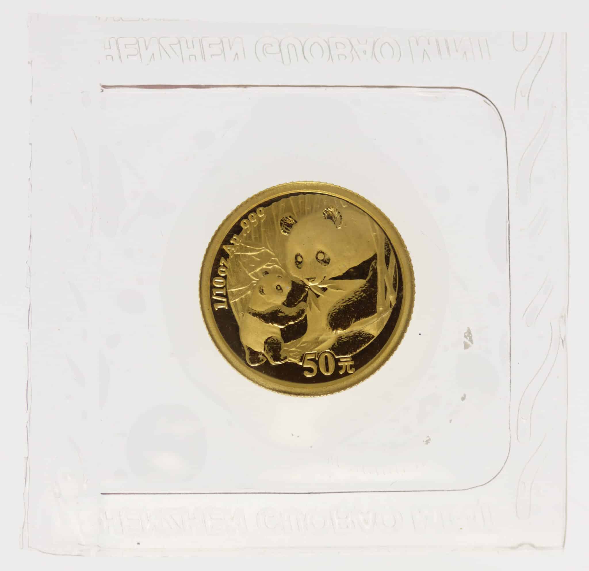 China Panda 50 Yuan 2005 1/10 Unze