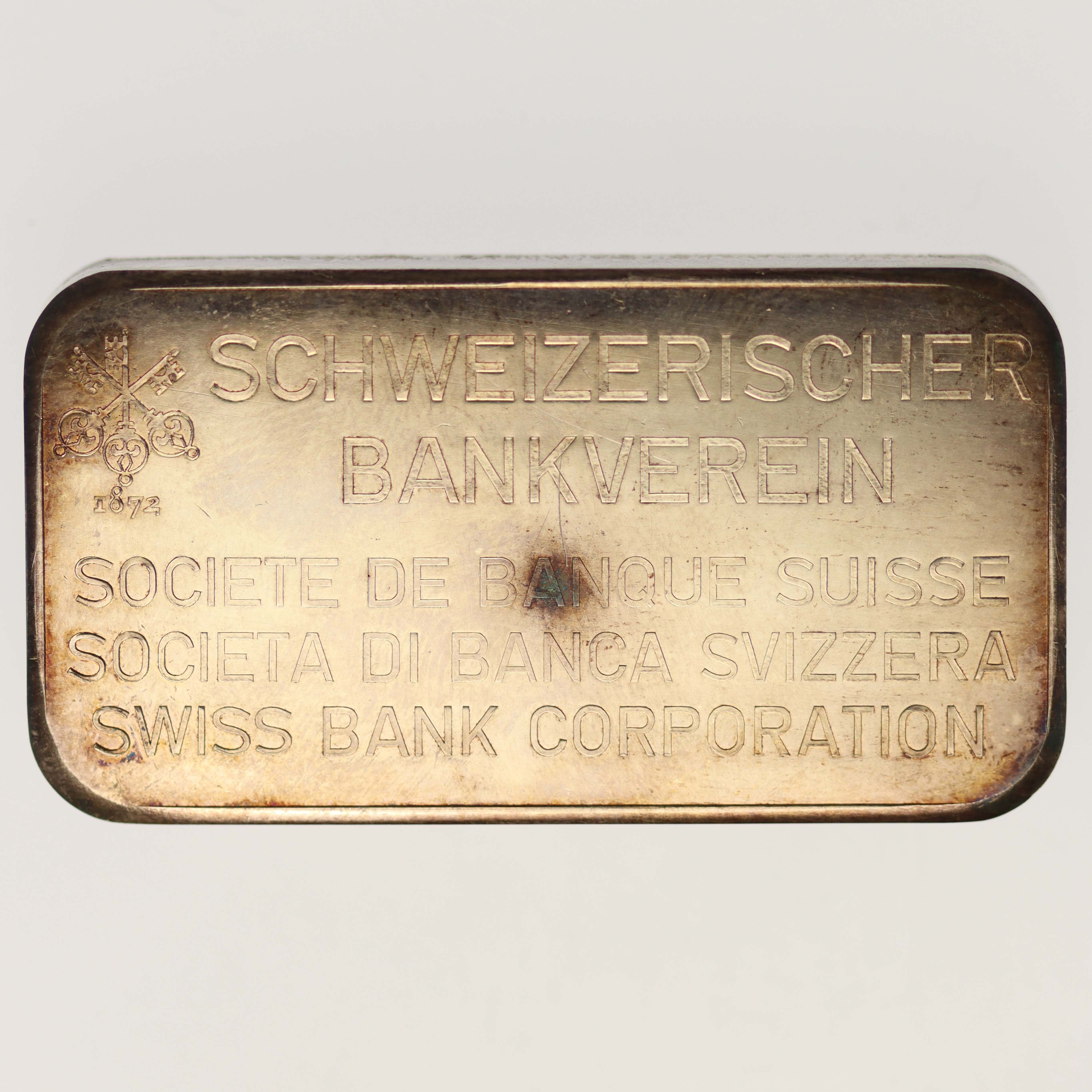 Silberbarren 100 Gramm Metalor für S.B.S.