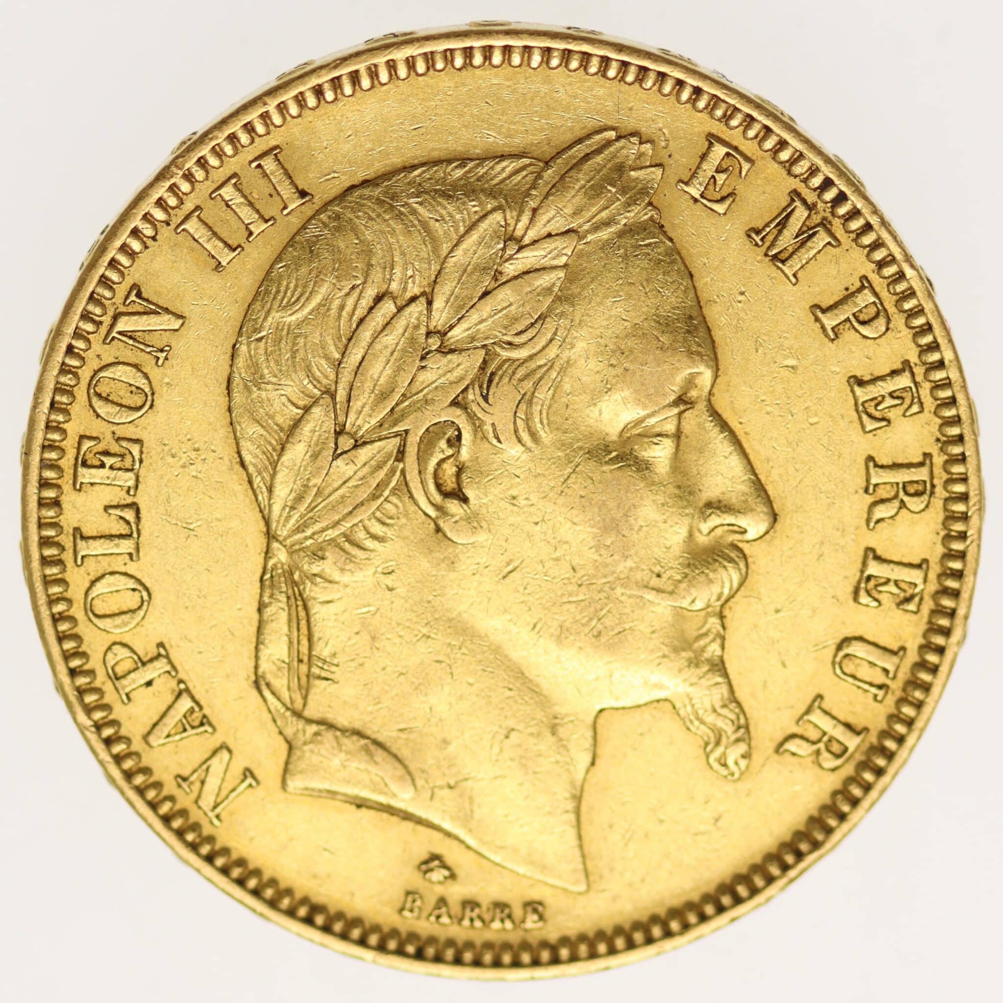 Frankreich Napoleon III. 50 Francs 1866 A