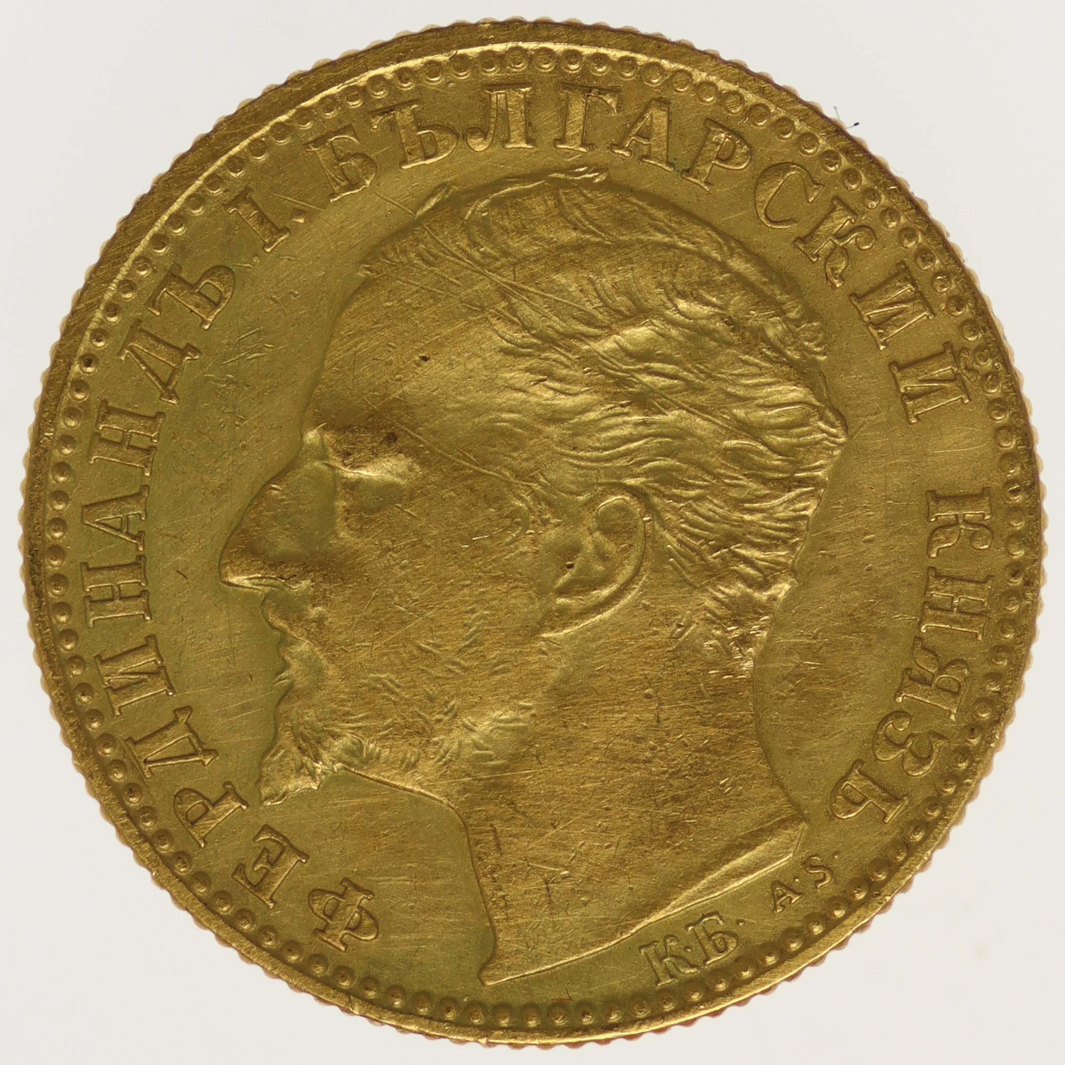 Bulgarien Ferdinand I. 10 Lewa 1894