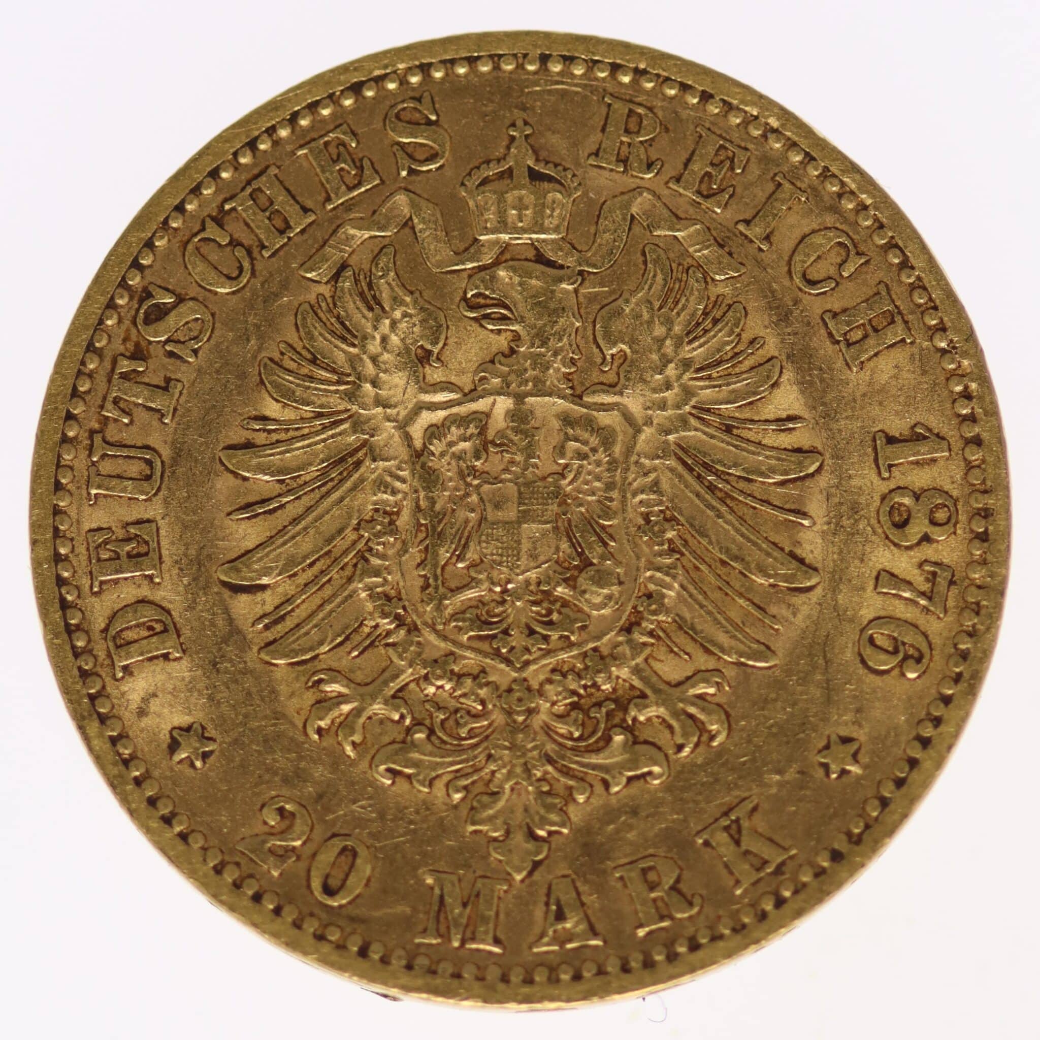 Sachsen Albert 20 Mark 1876