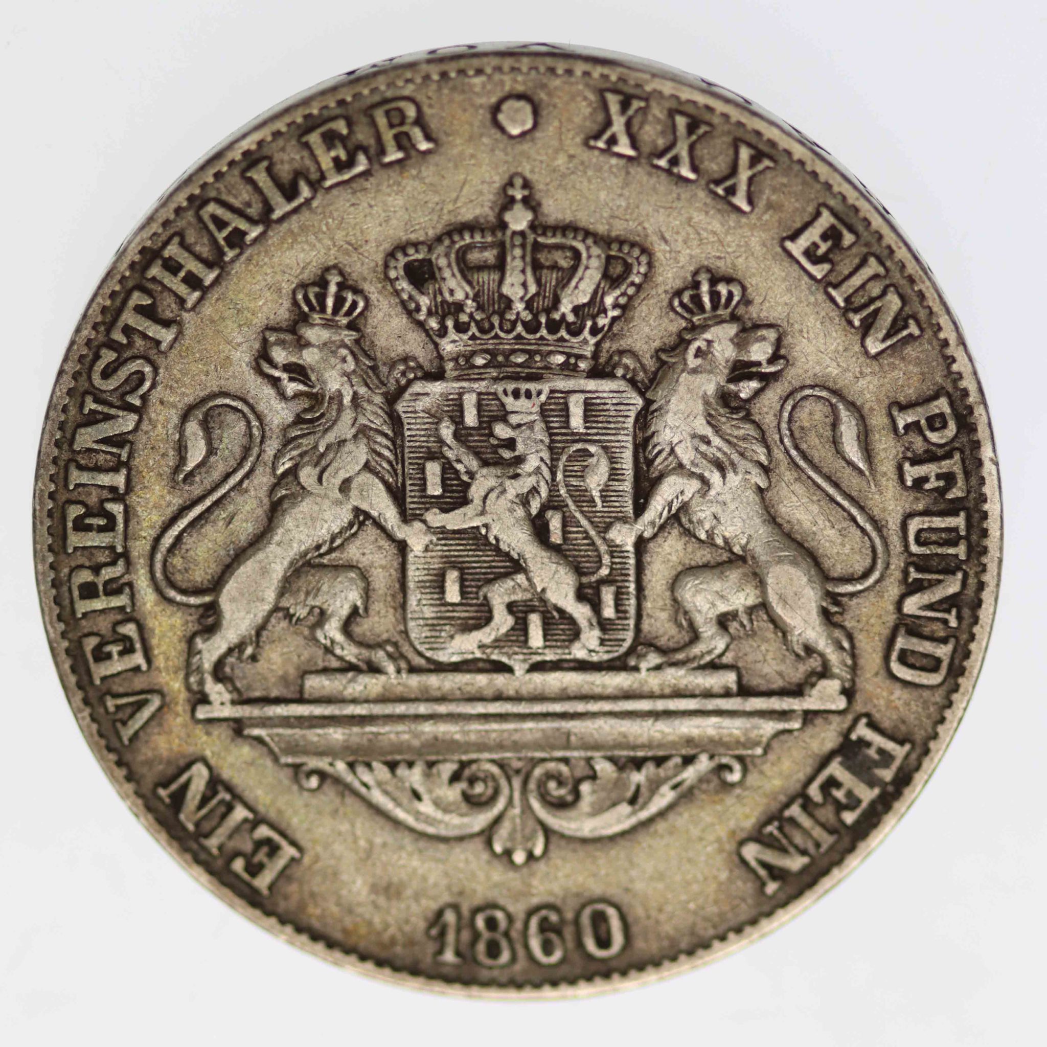 Nassau Adolph Taler 1860