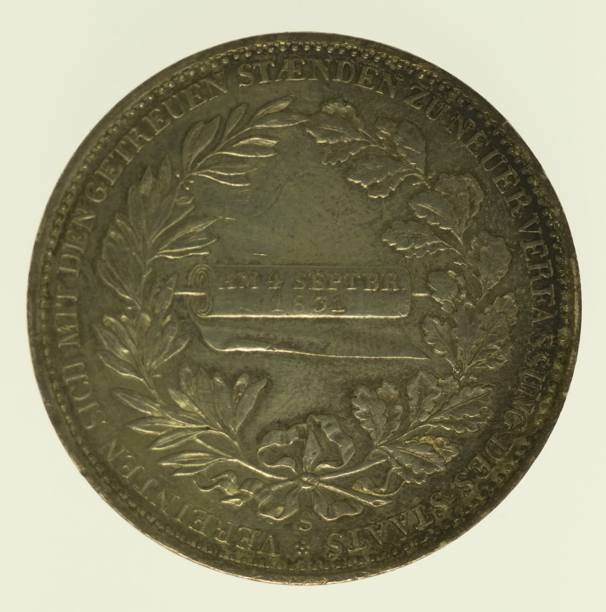 Sachsen Anton Taler 1831 Verfassung