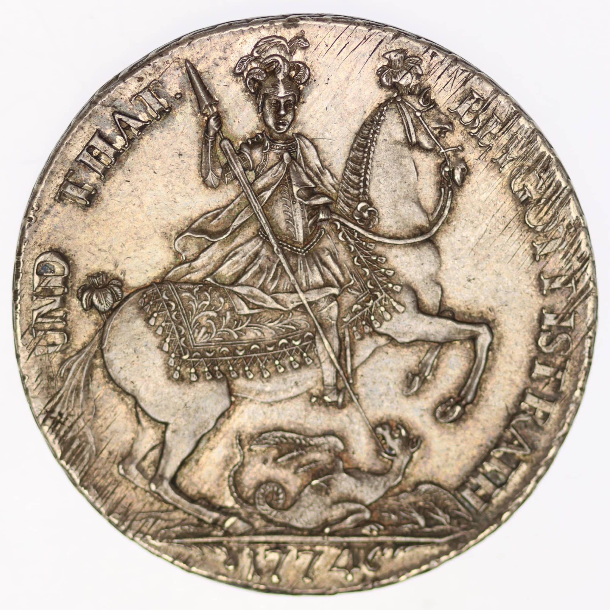 Mansfeld Bornstedt Heinrich Fürst von Fondi Reichstaler 1774
