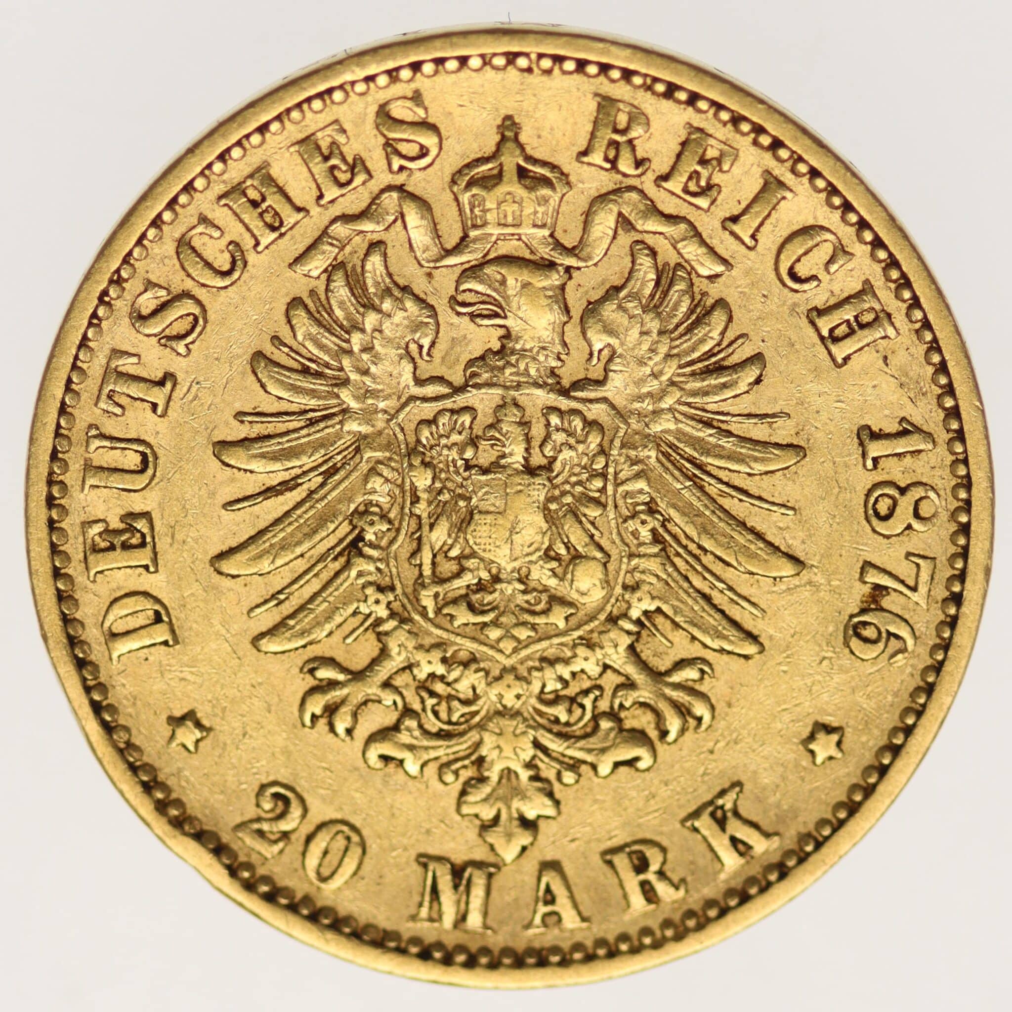 Bayern Ludwig II. 20 Mark 1876
