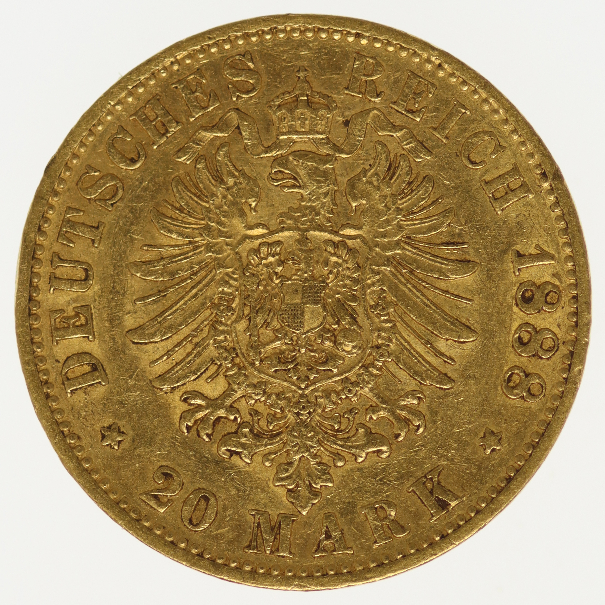 Preussen Wilhelm I. 20 Mark 1888 A