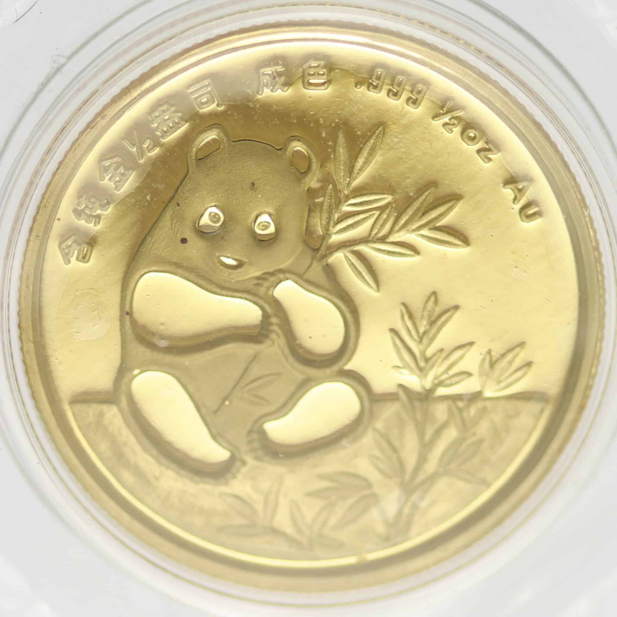 China Panda 1/2 Unze 1990 Munich International Coin Show
