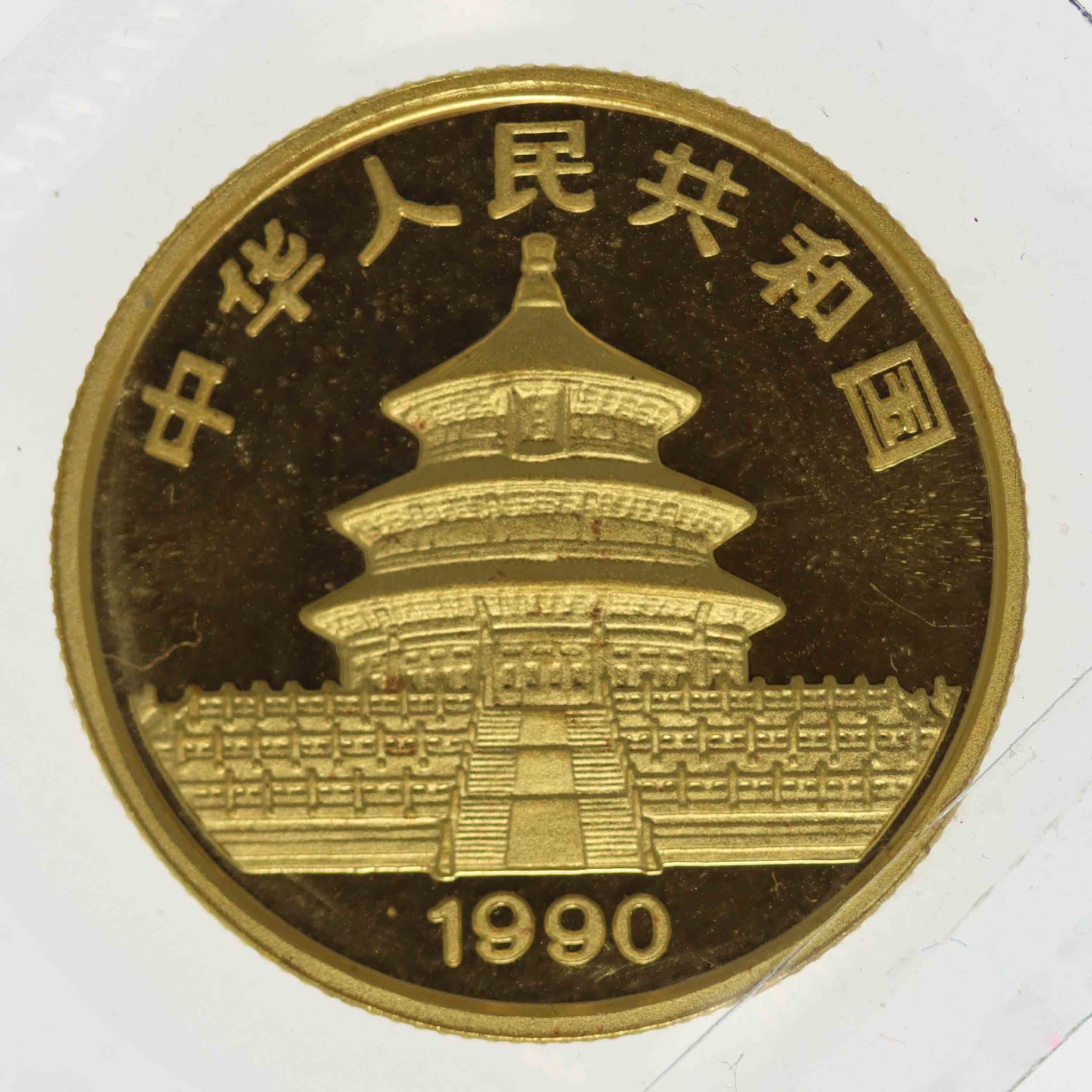 China Panda 1/4 Unze 1990