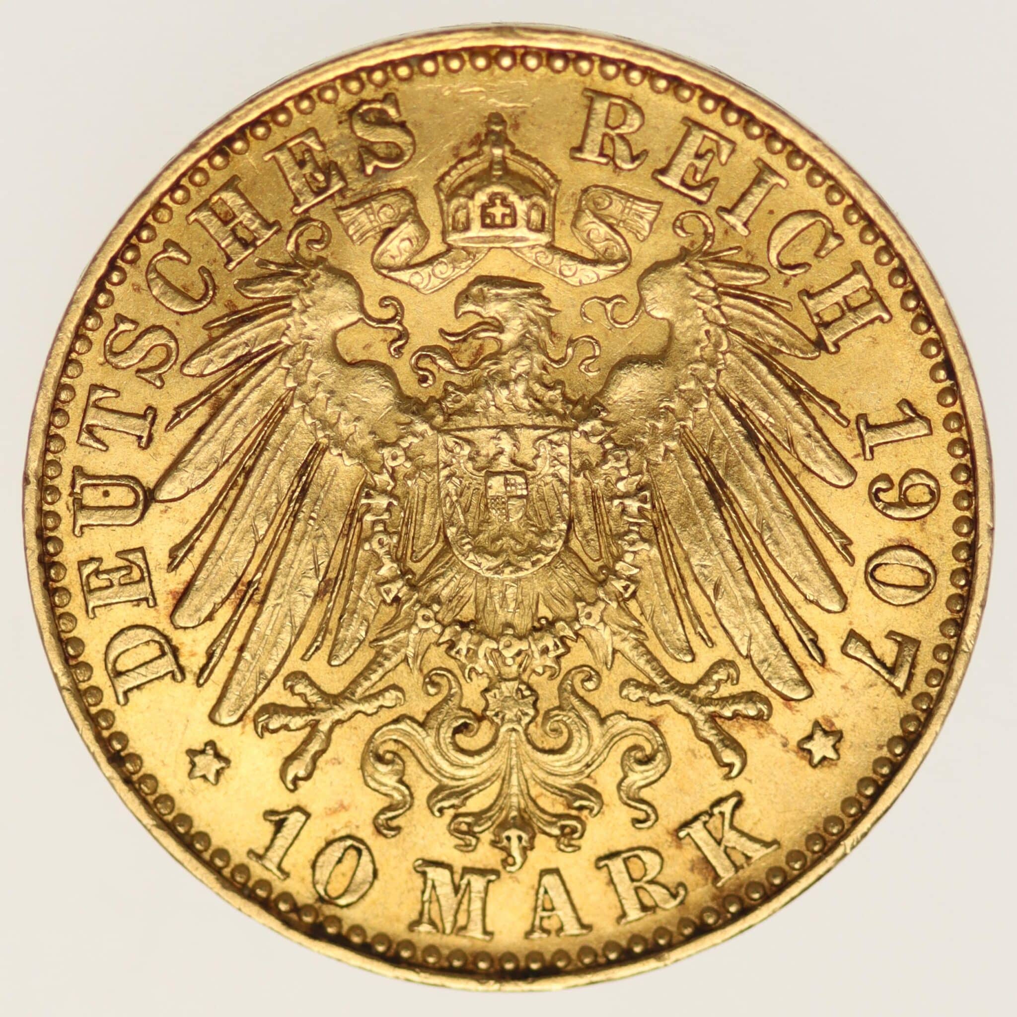 Sachsen Friedrich August 10 Mark 1907
