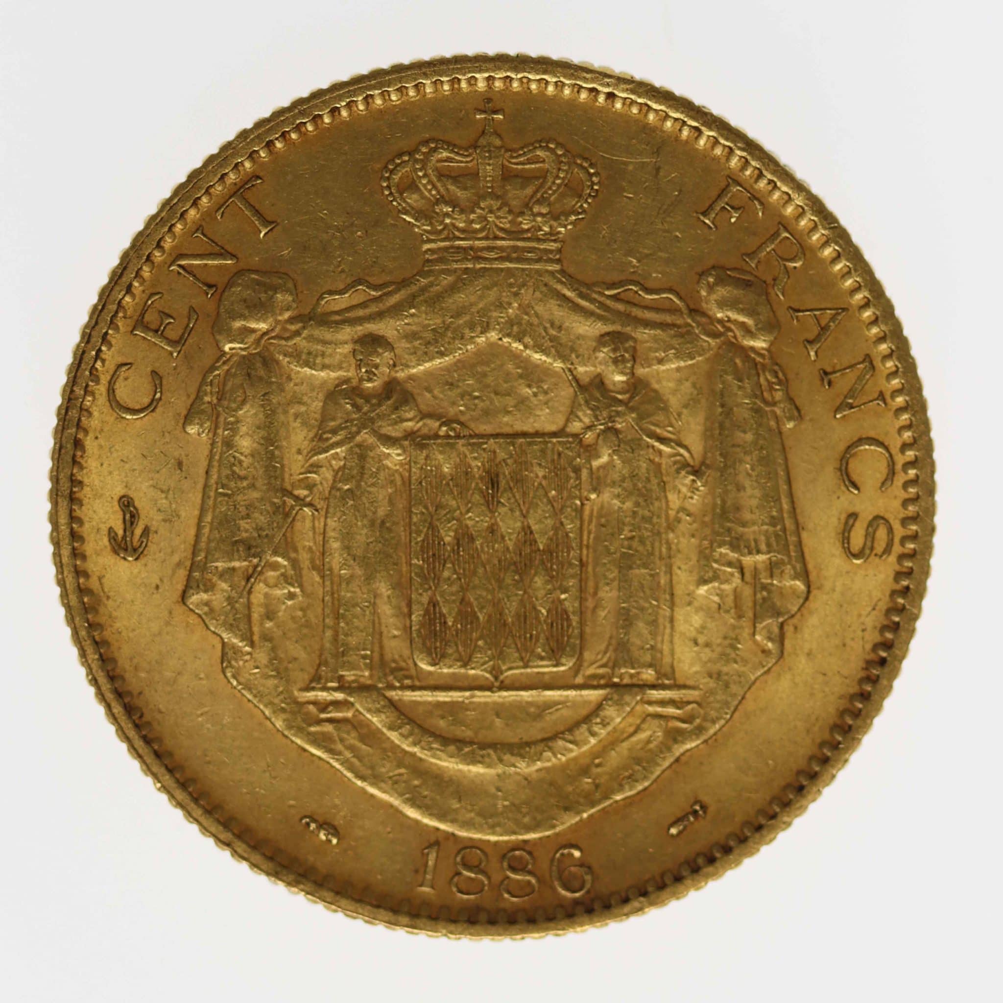 Monaco Charles III. 100 Francs 1886
