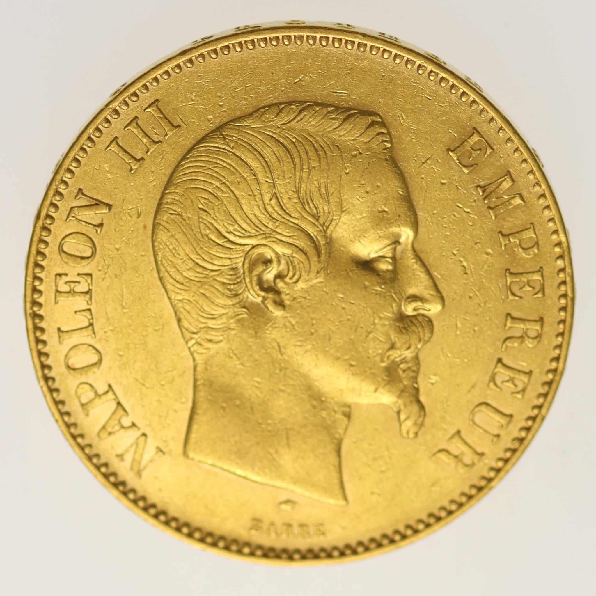 Frankreich Napoleon III. 100 Francs 1855 A