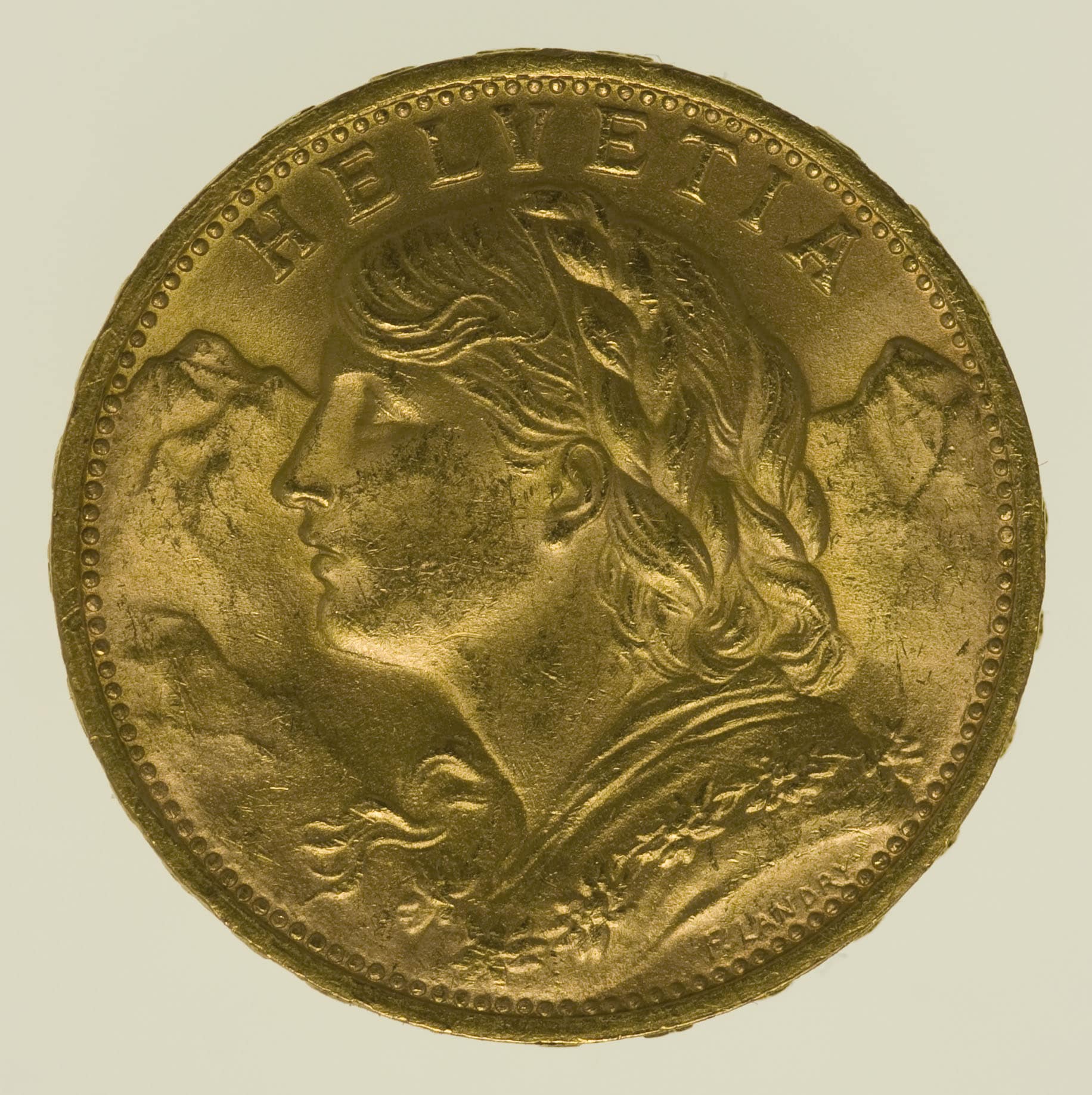 Schweiz 20 Franken 1949 B Vreneli Stempeldrehung