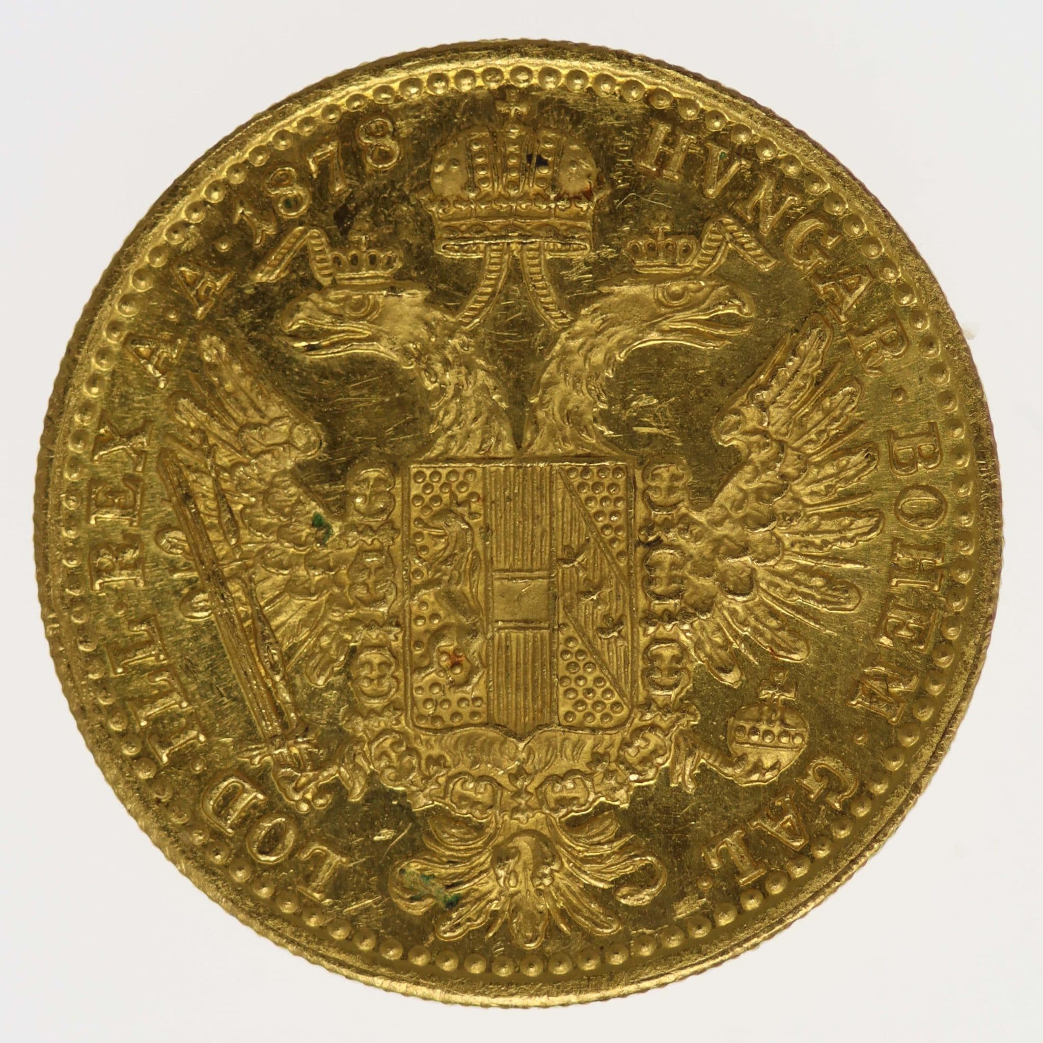 Österreich Kaiserreich Franz Joseph I. Dukat 1878