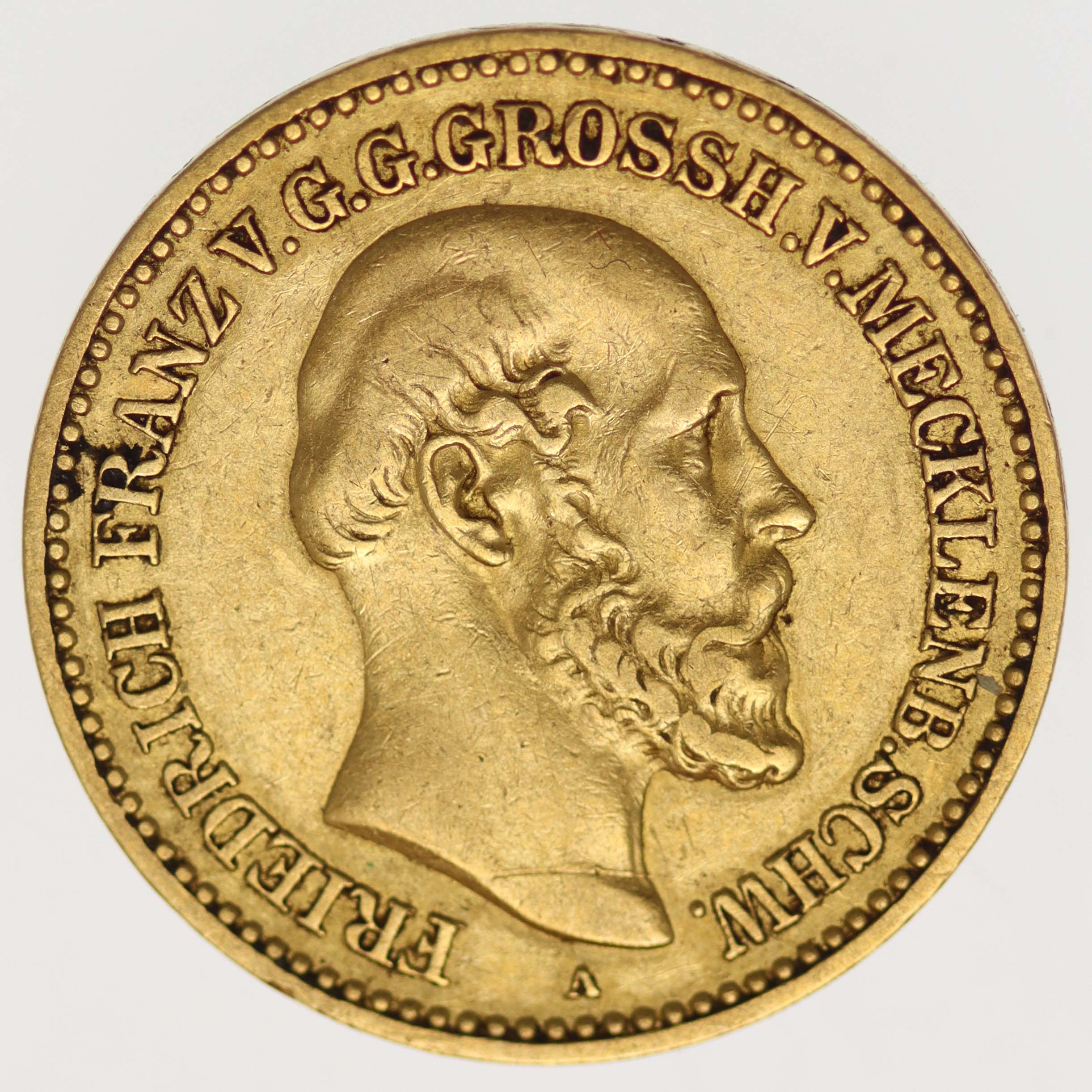 Mecklenburg Schwerin Friedrich Franz II. 10 Mark 1878 A