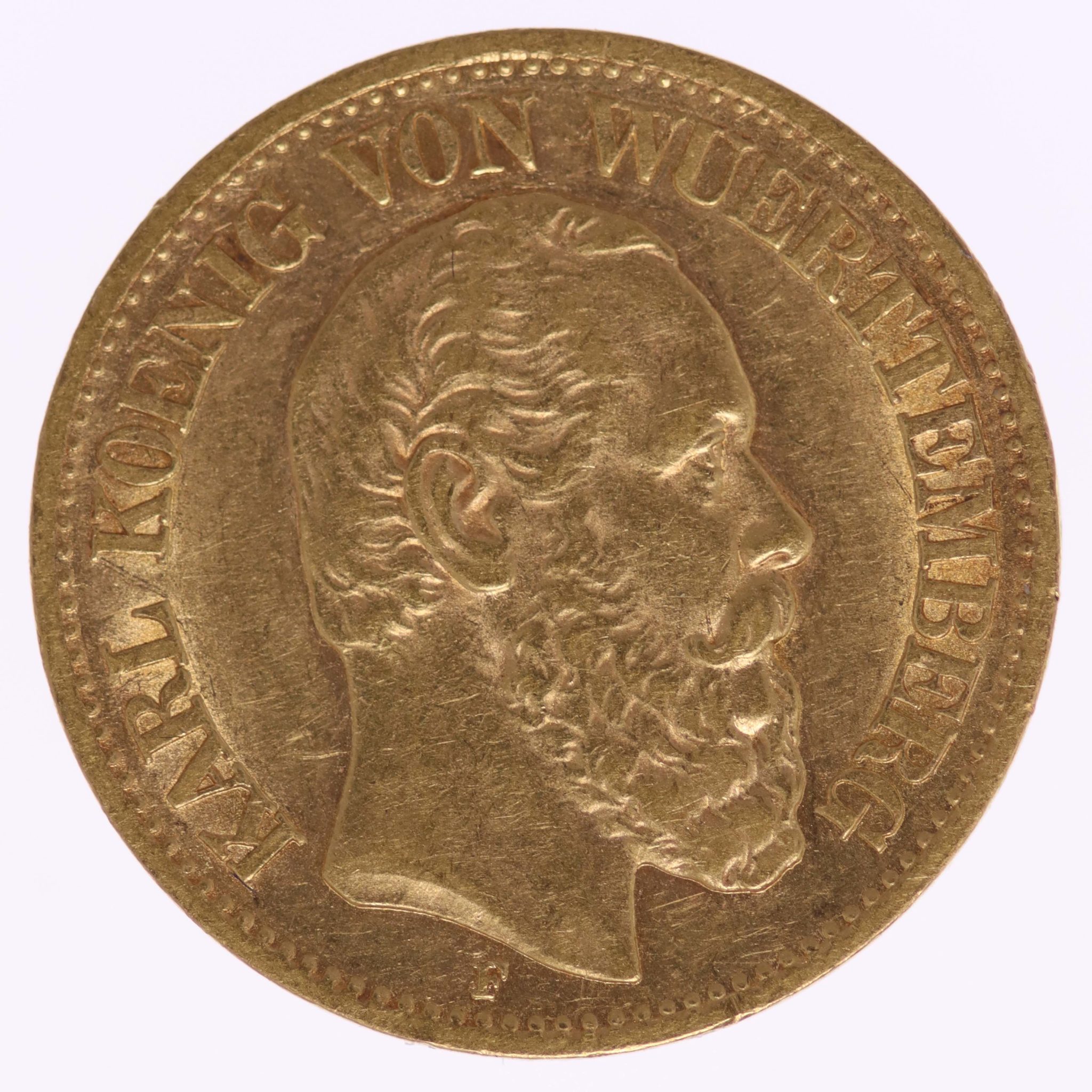 Württemberg Karl 10 Mark 1878