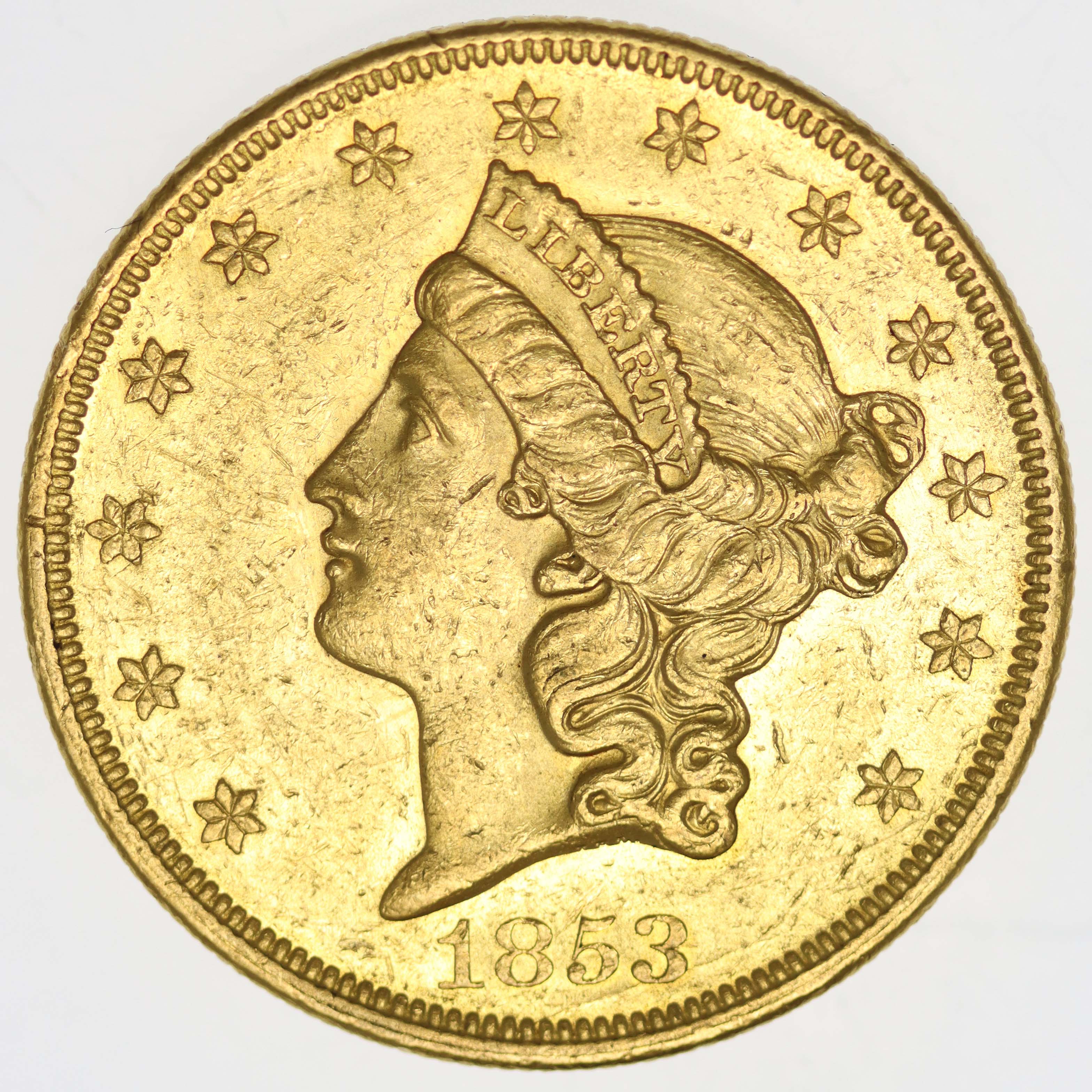 USA 20 Dollars 1853 Liberty / Kopf