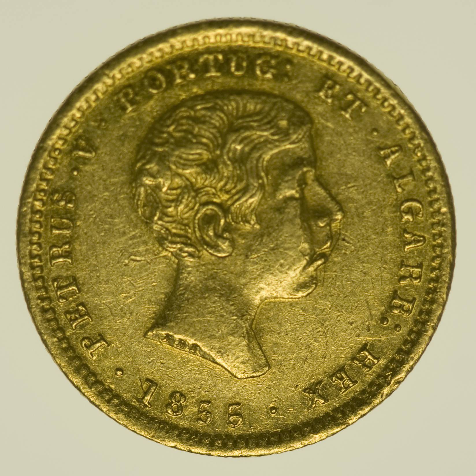 Portugal Peter V. 1000 Reis 1855