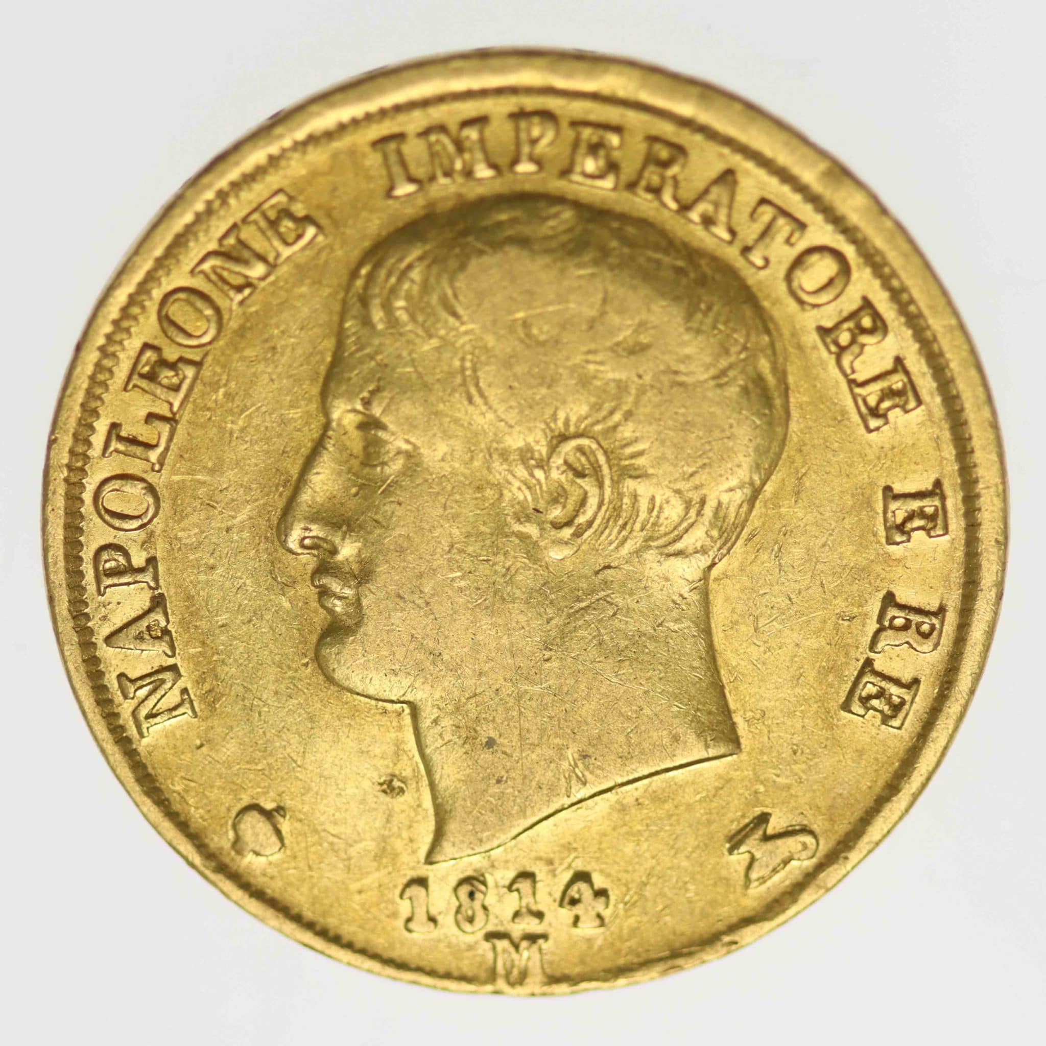 Italien Napoleon I. 20 Lire 1814 M