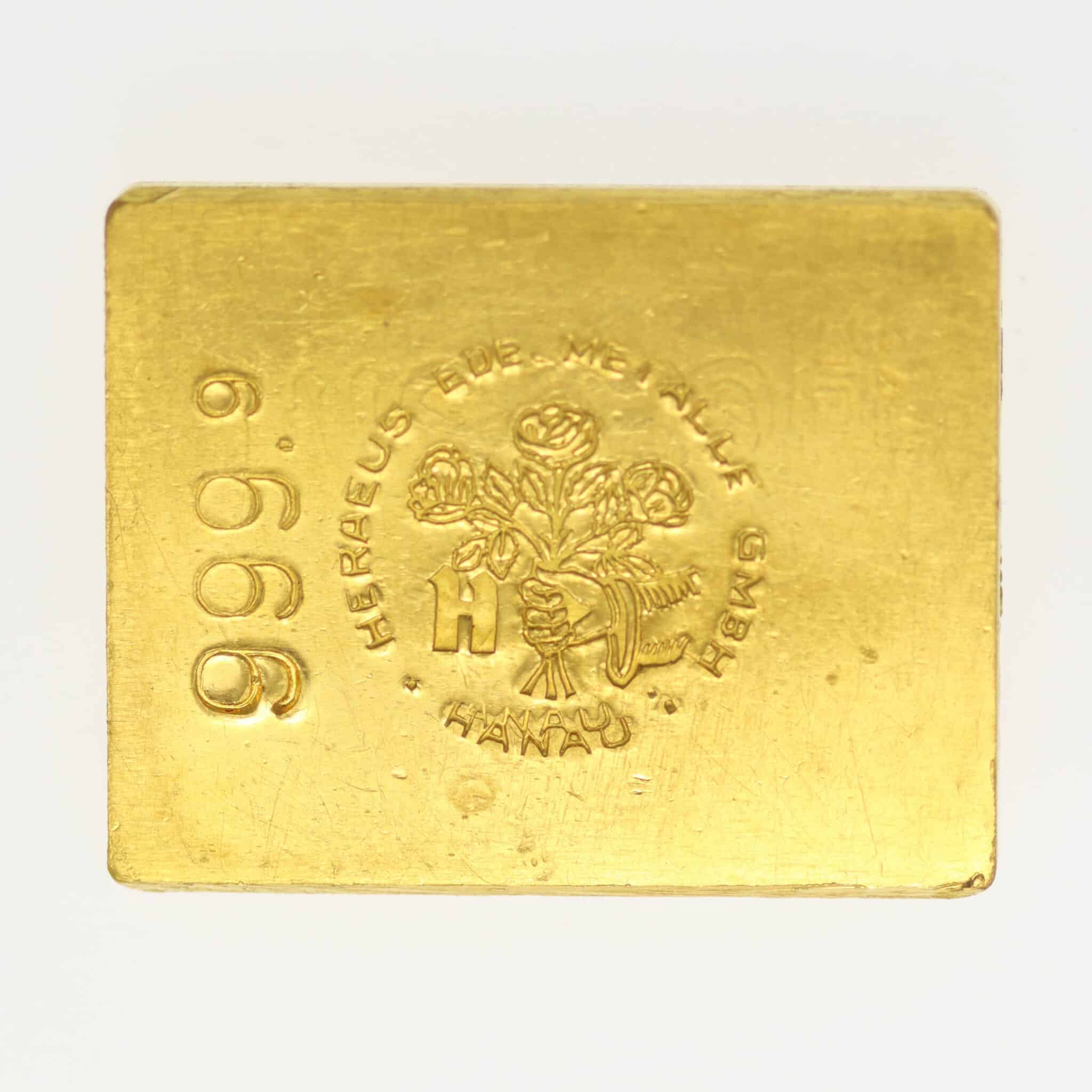 Goldbarren 50 Gramm Heraeus