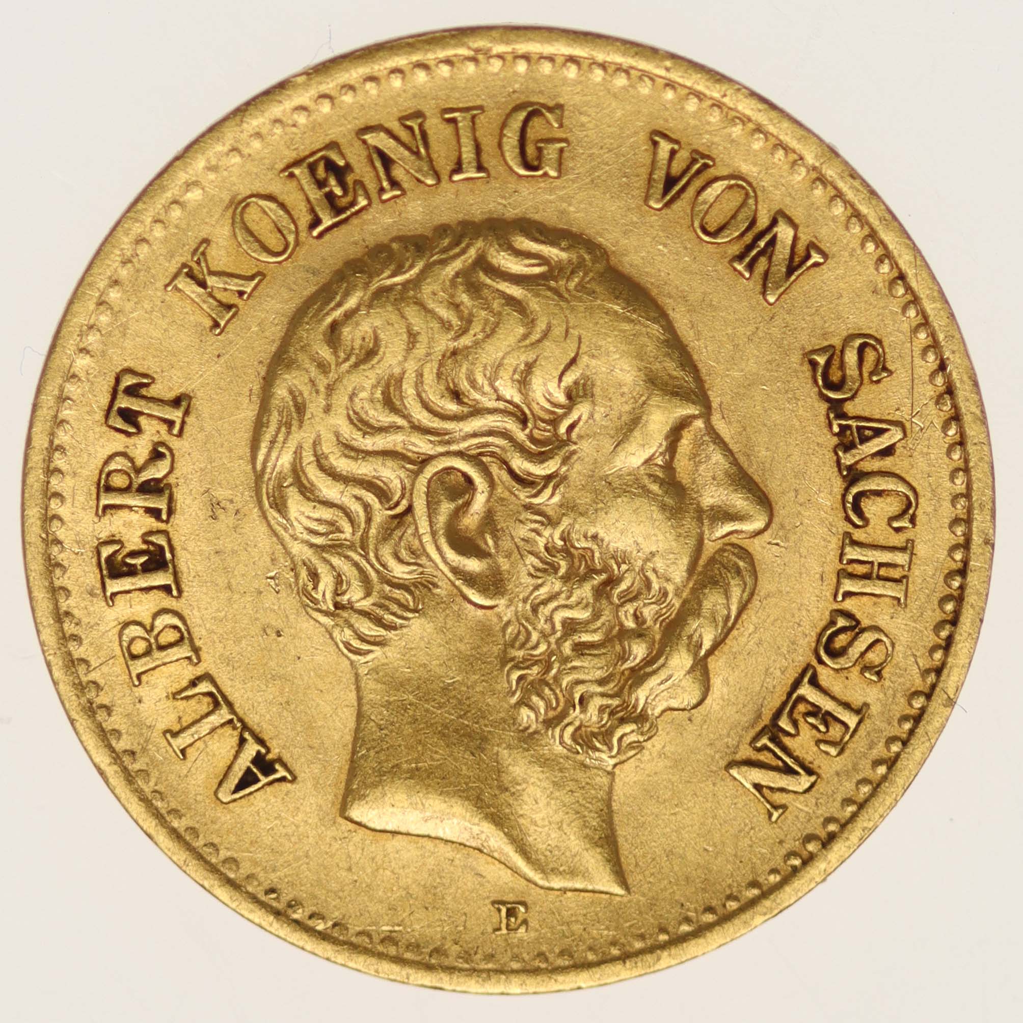 Sachsen Albert 5 Mark 1877 E