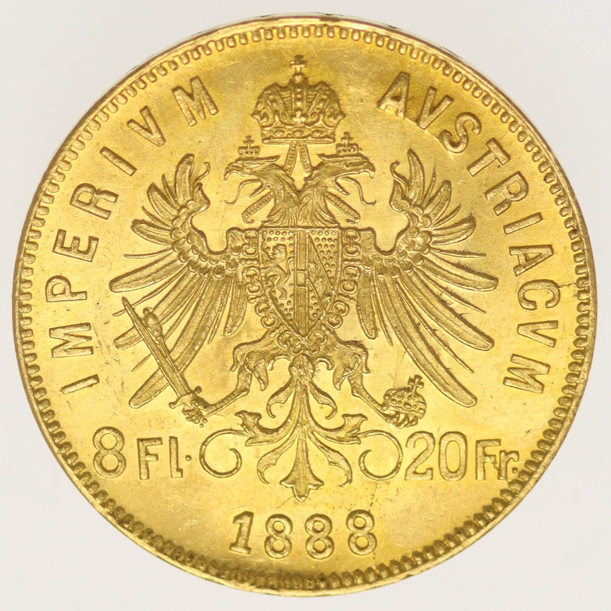Österreich Kaiserreich Franz Joseph I. 8 Gulden 1888