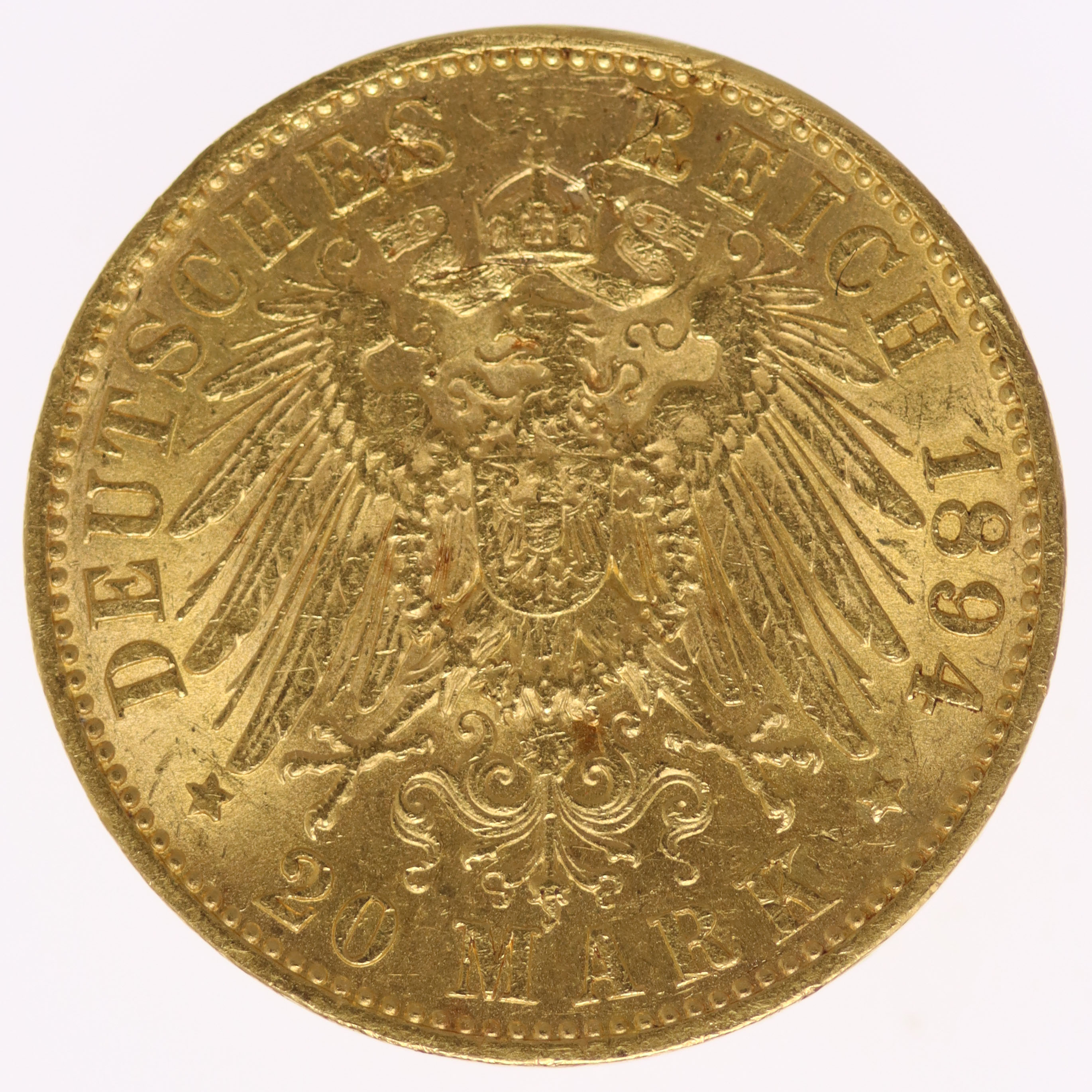 Sachsen Albert 20 Mark 1894 E