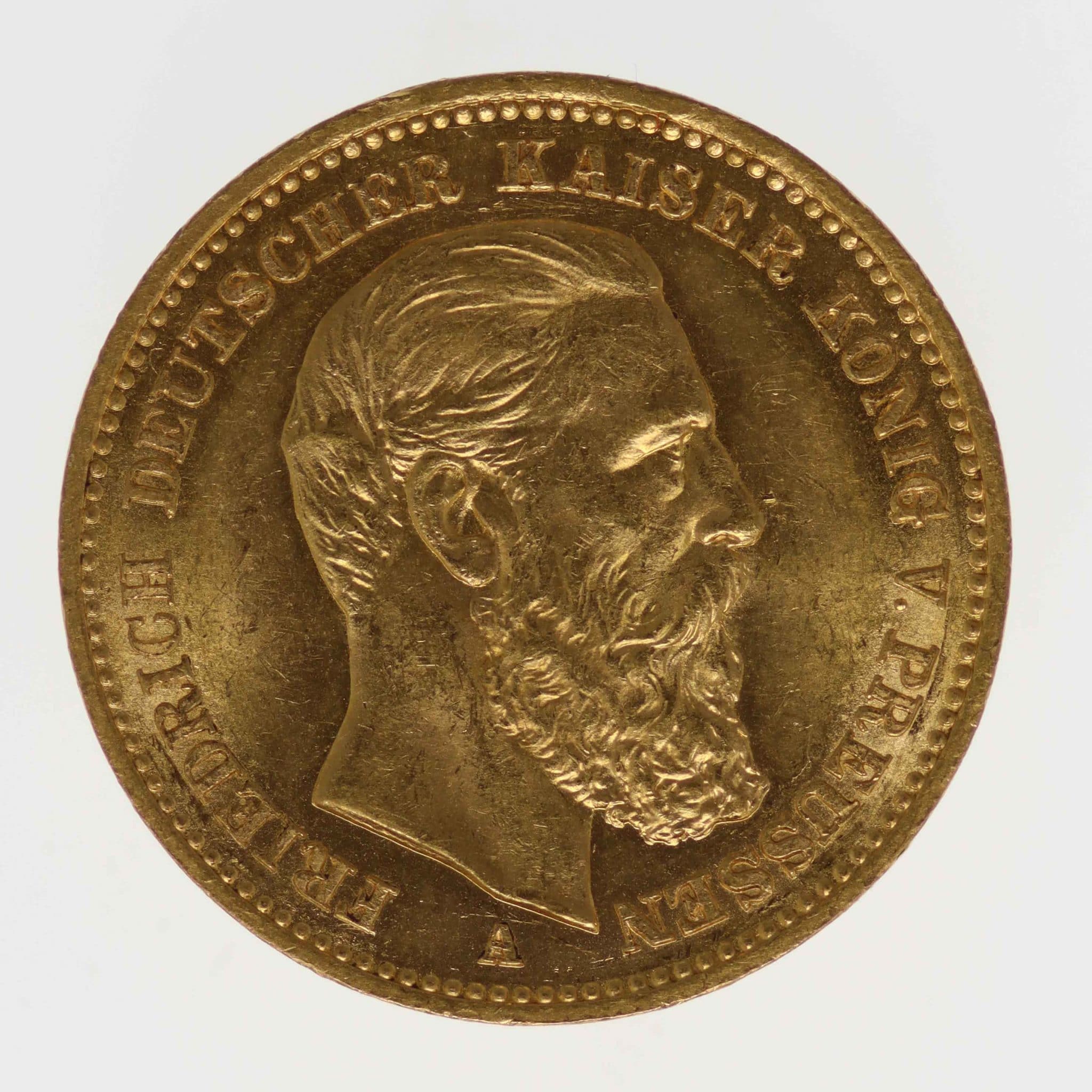 Preussen Friedrich III. 20 Mark 1888