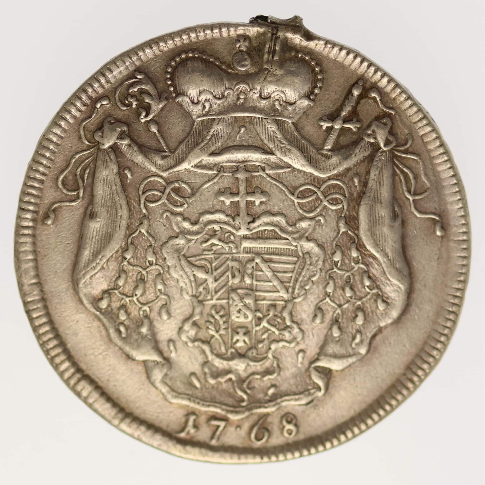 Österreich Salzburg Sigismund III. Graf Schrattenbach Taler 1768