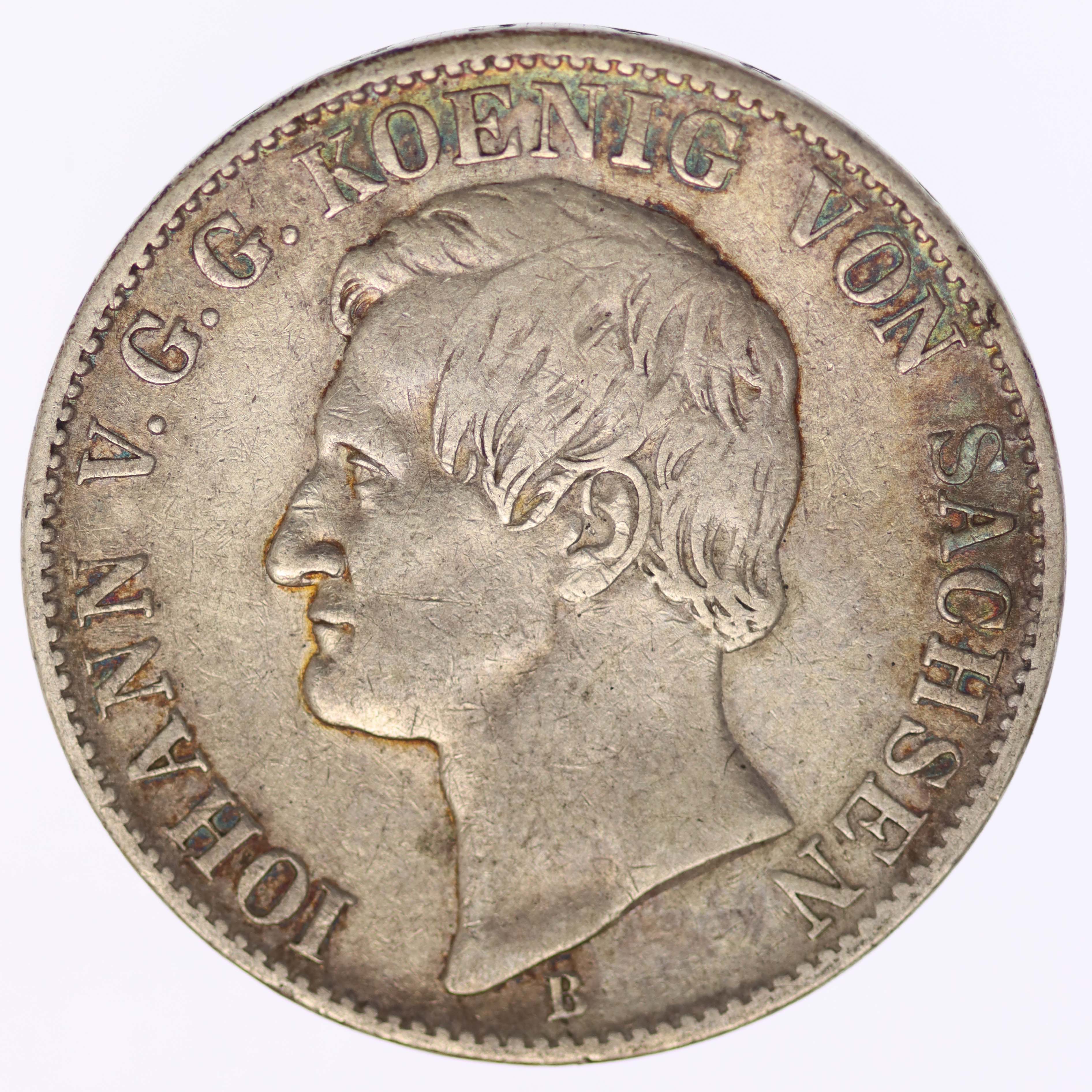 Sachsen Johann Ausbeutetaler 1866
