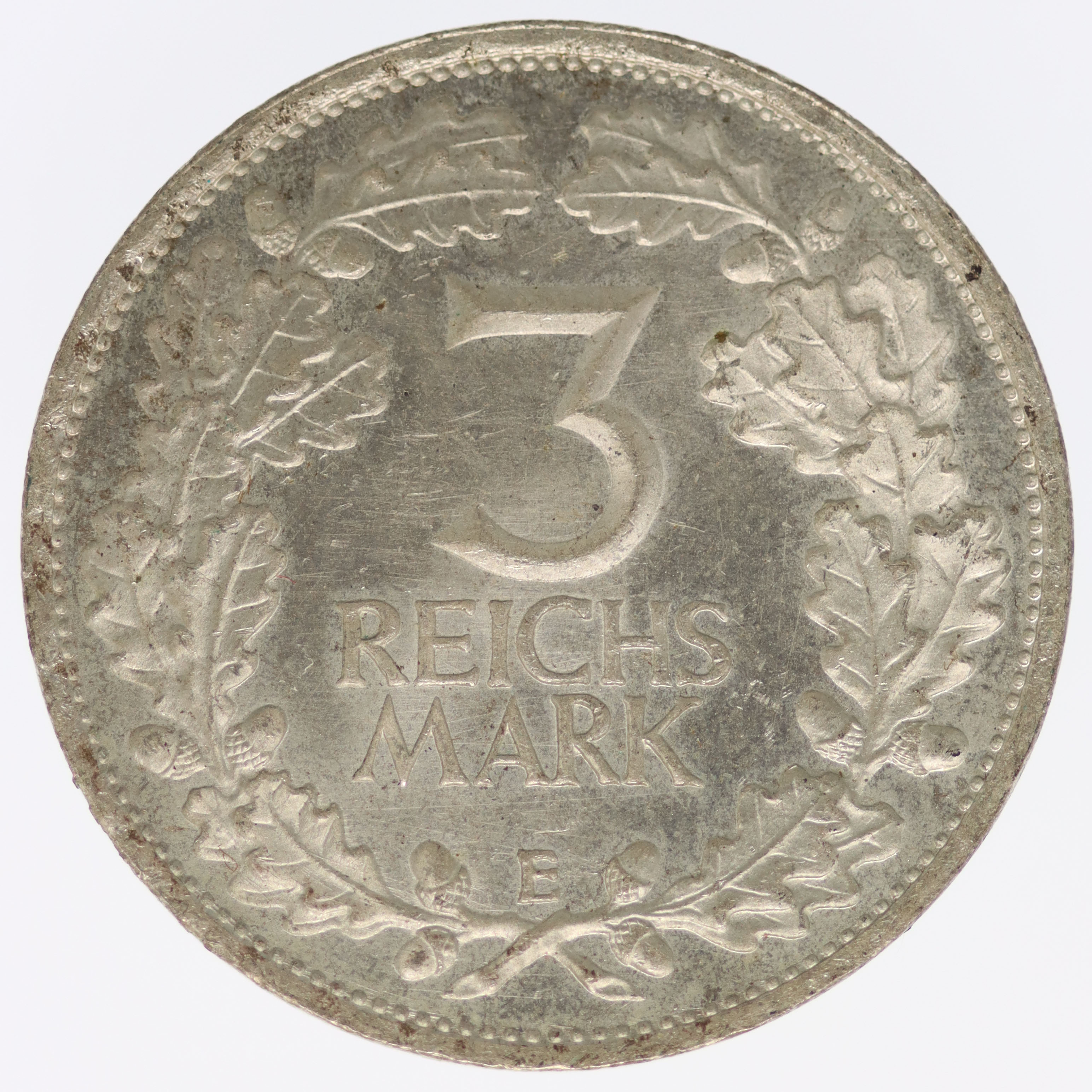 Weimarer Republik 3 Reichsmark 1925 E Rheinlande