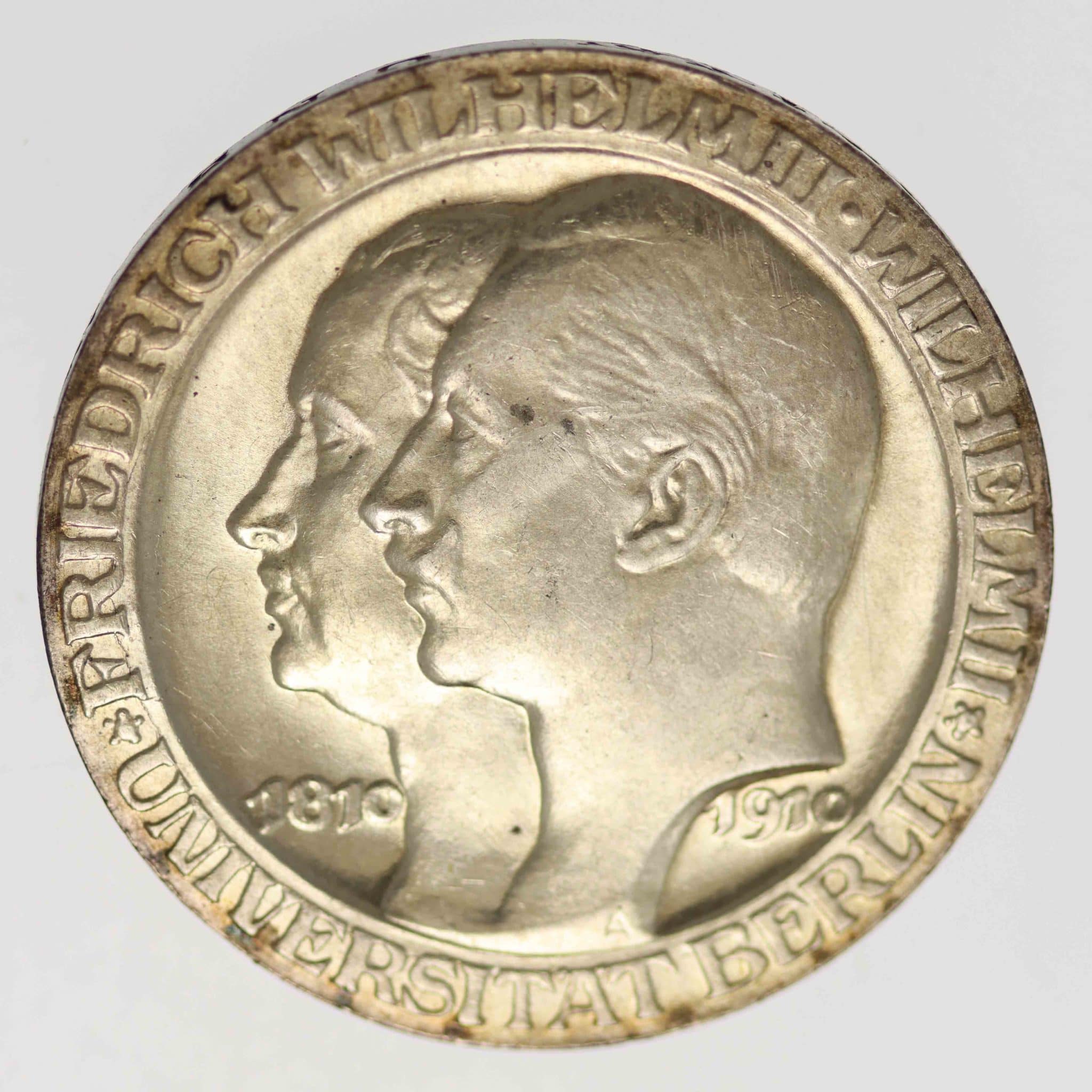 Preussen Wilhelm II. 3 Mark 1910