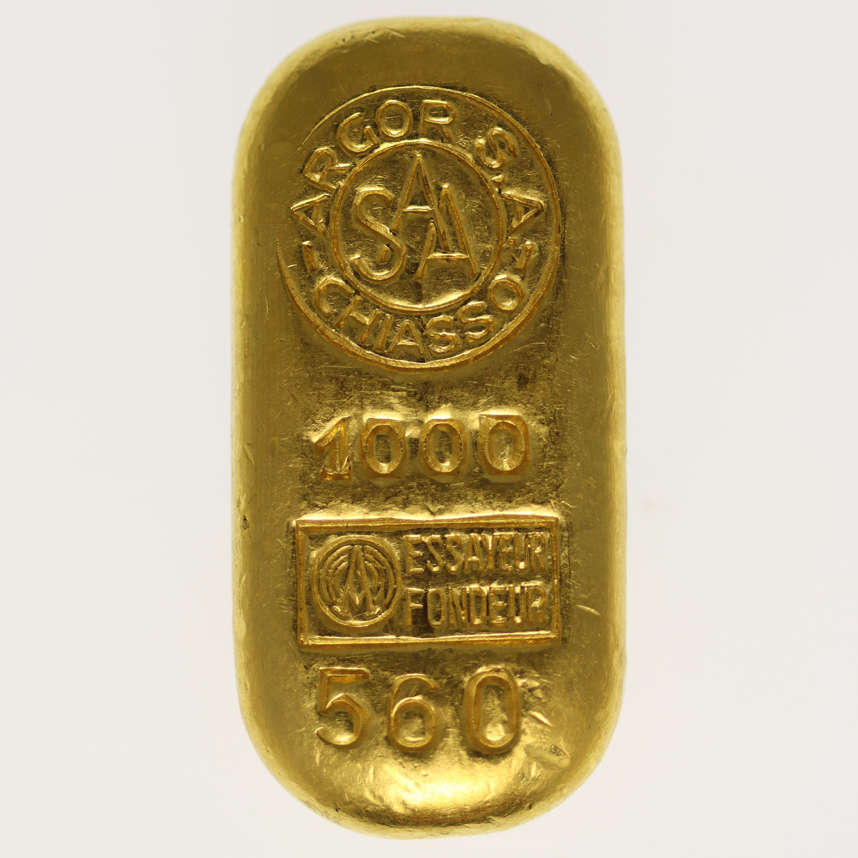 Goldbarren 50 Gramm Argor SA Chiasso