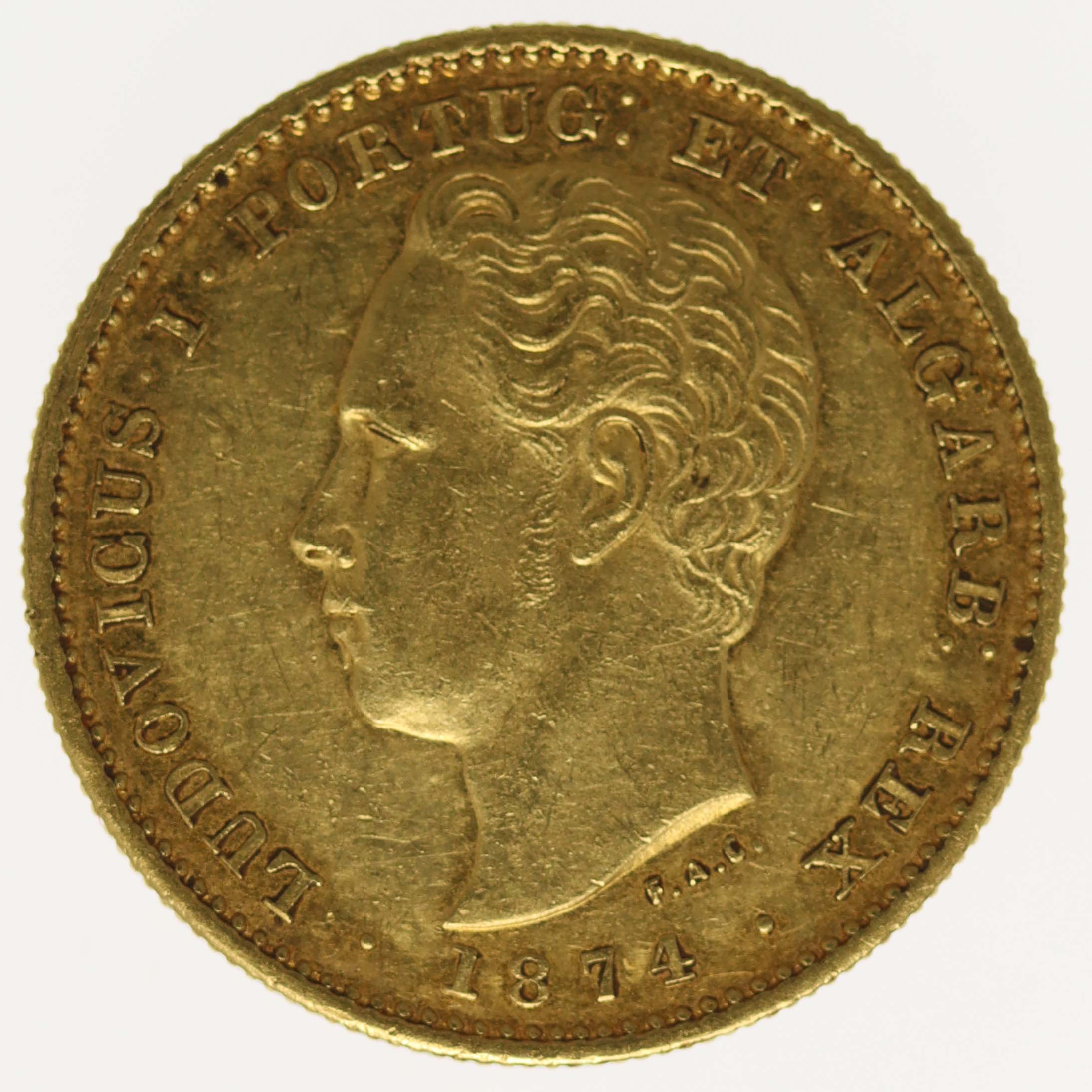 Portugal Ludwig I. 5000 Reis 1874