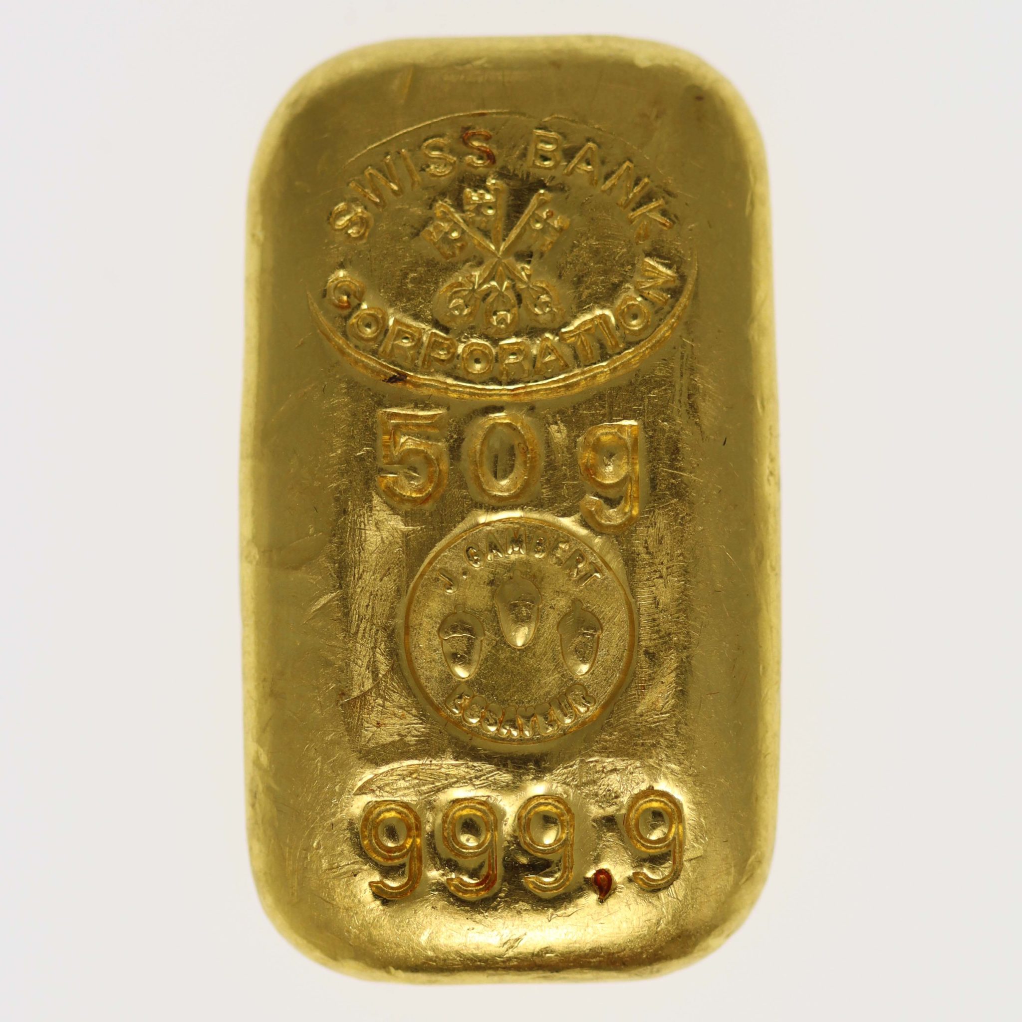 Goldbarren 50 Gramm Swiss Bank Corporation