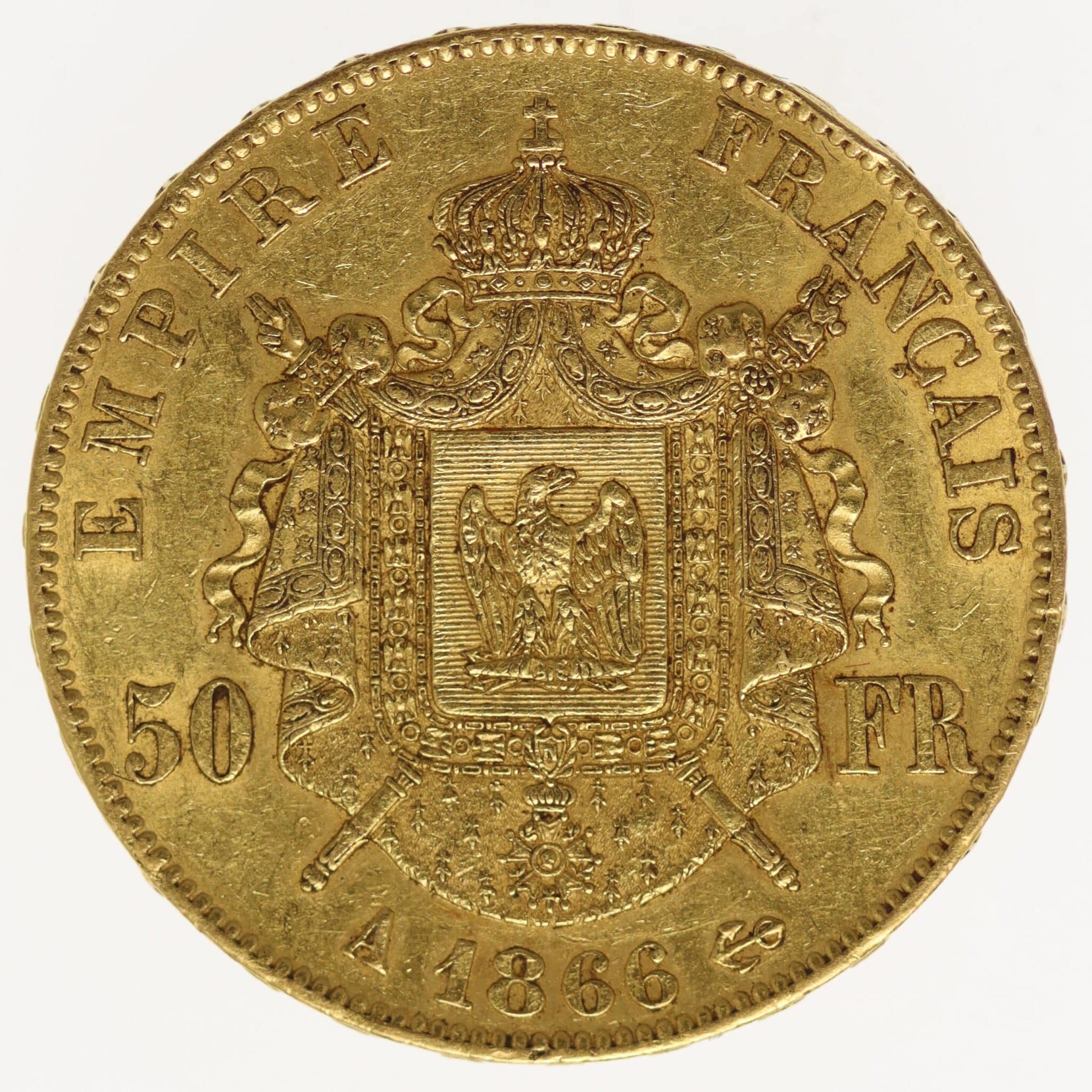 Frankreich Napoleon III. 50 Francs 1866 A