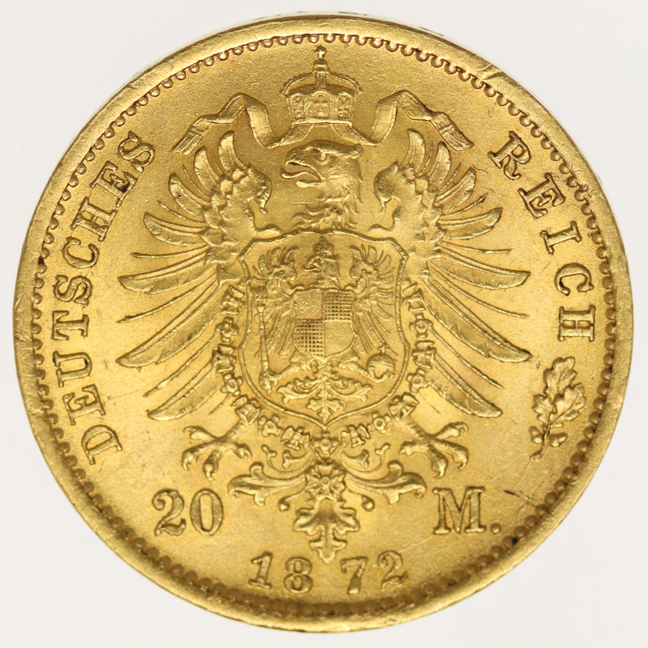 Sachsen Johann 20 Mark 1872 E