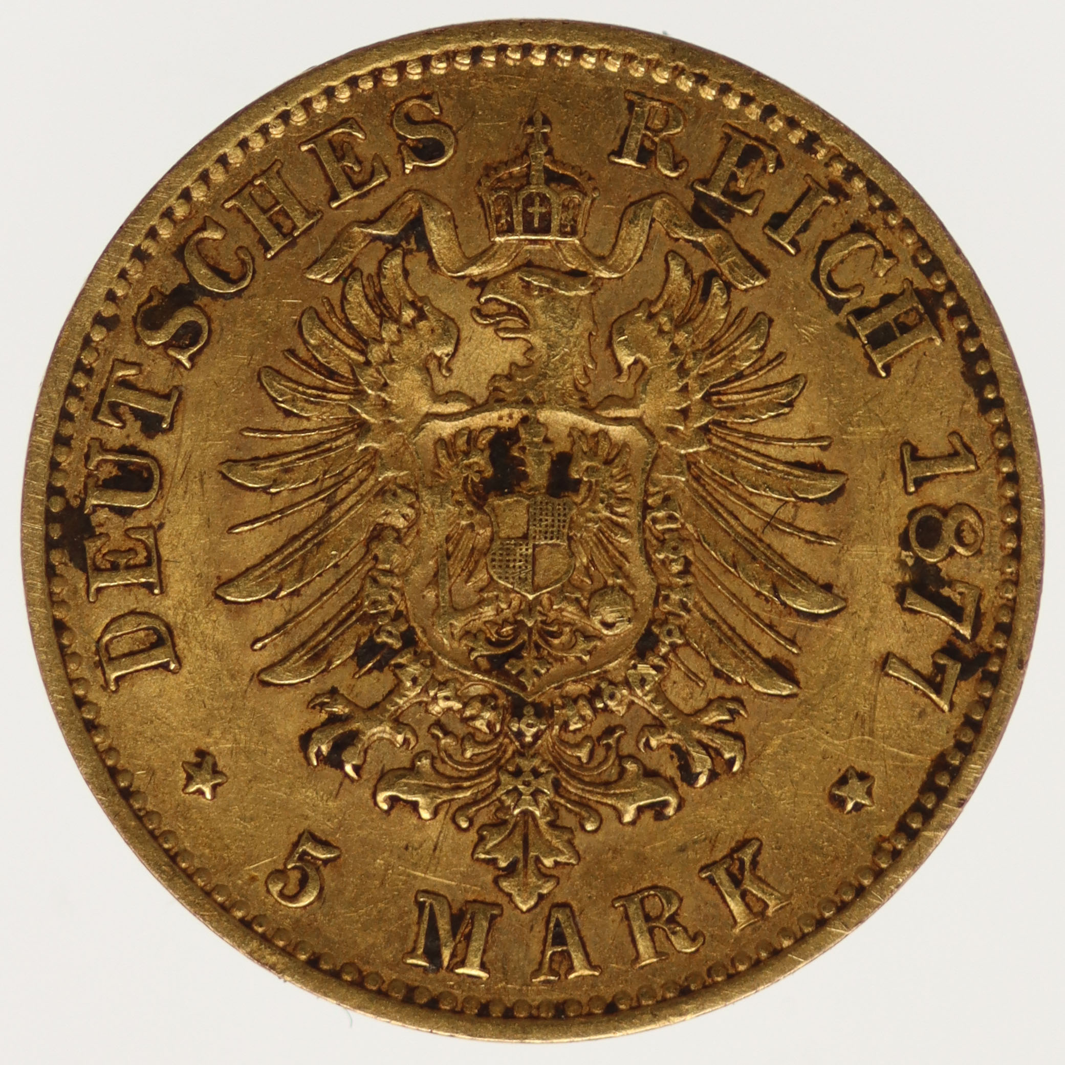 Sachsen Albert 5 Mark 1877