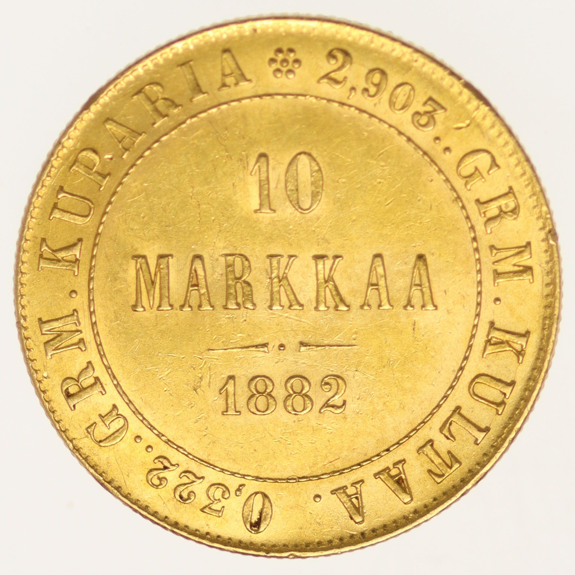 Finnland Alexander III. 10 Markkaa 1882