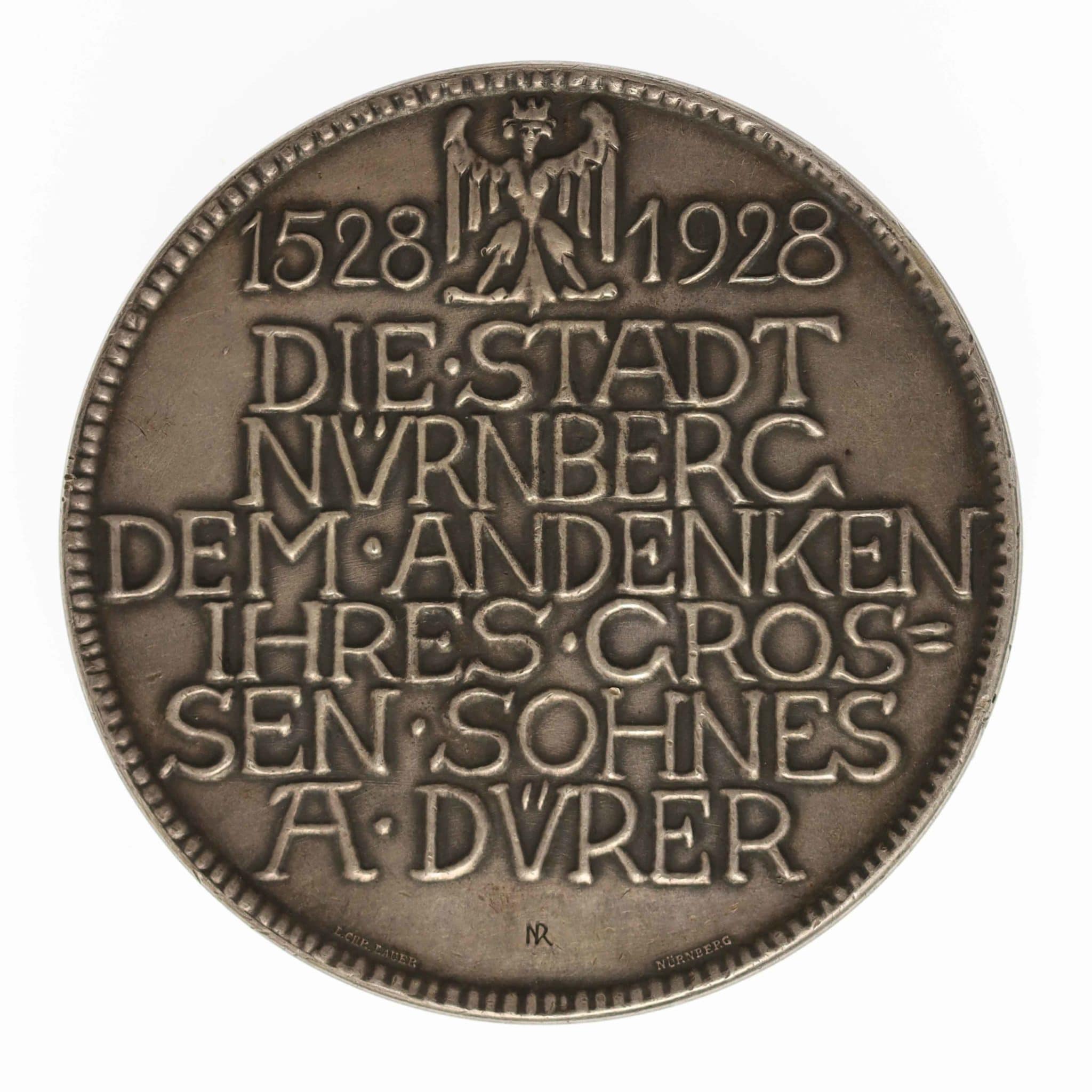 Nürnberg Stadt Silbermedaille 1928 Albrecht Dürer