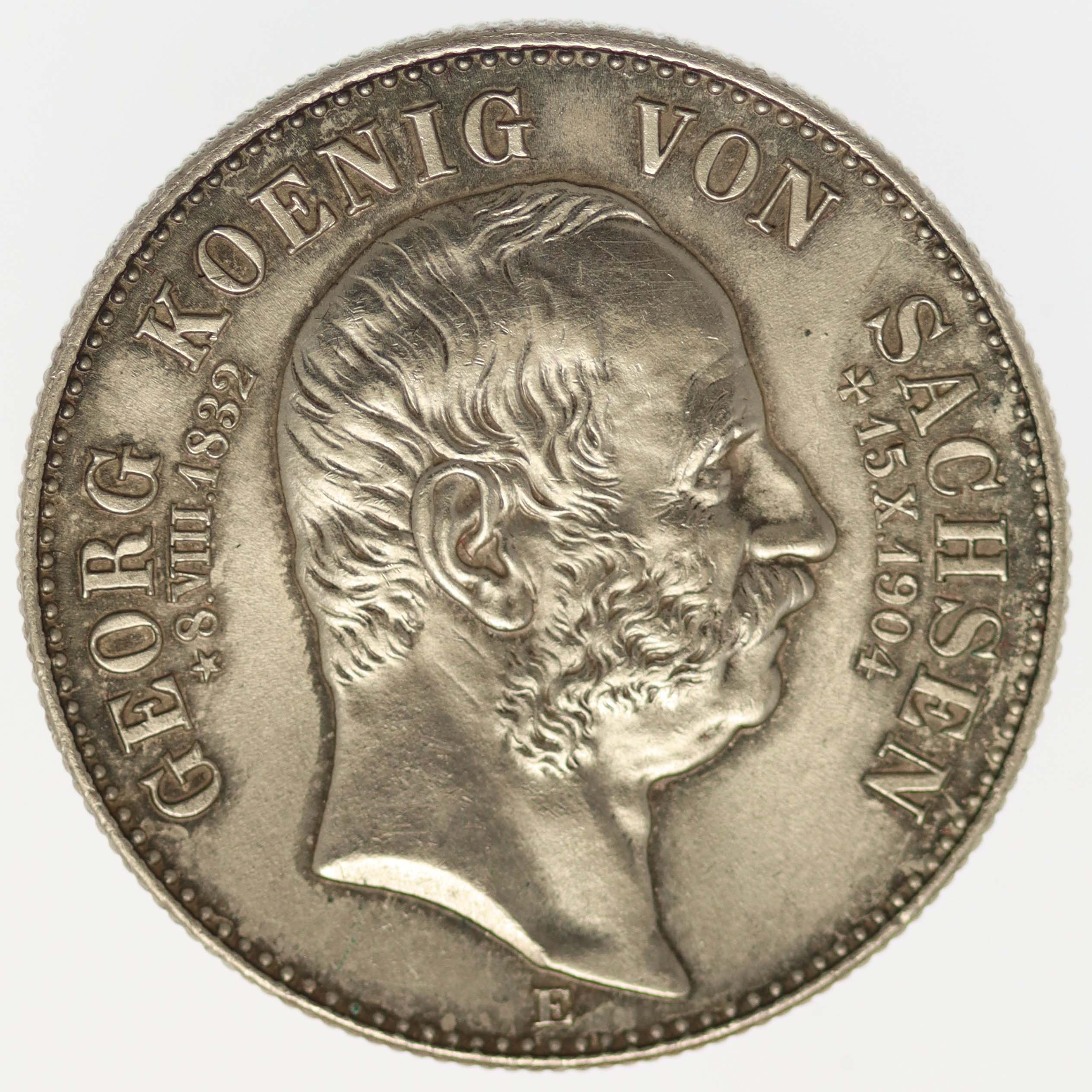 Sachsen Georg 2 Mark 1904 E