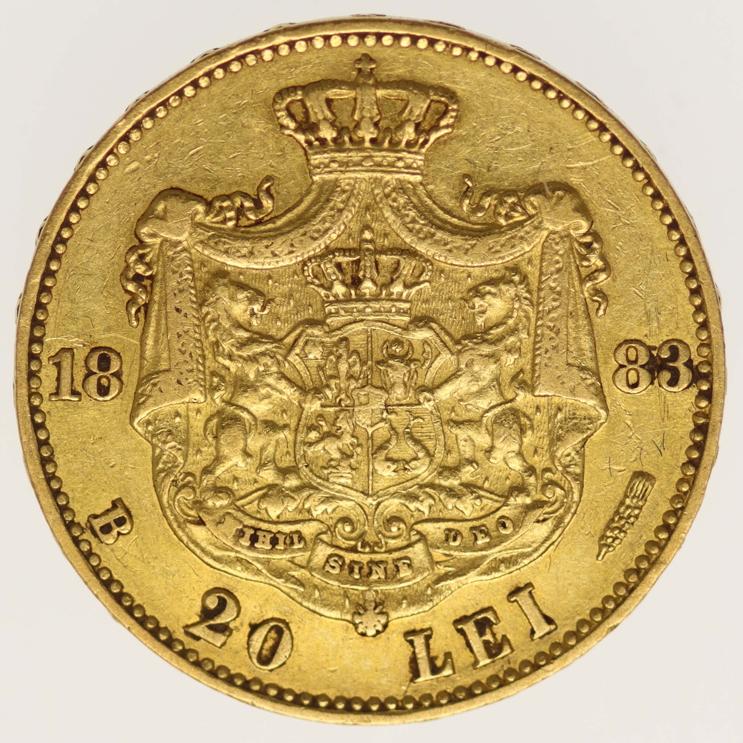 Rumänien Karl I. 20 Lei 1883