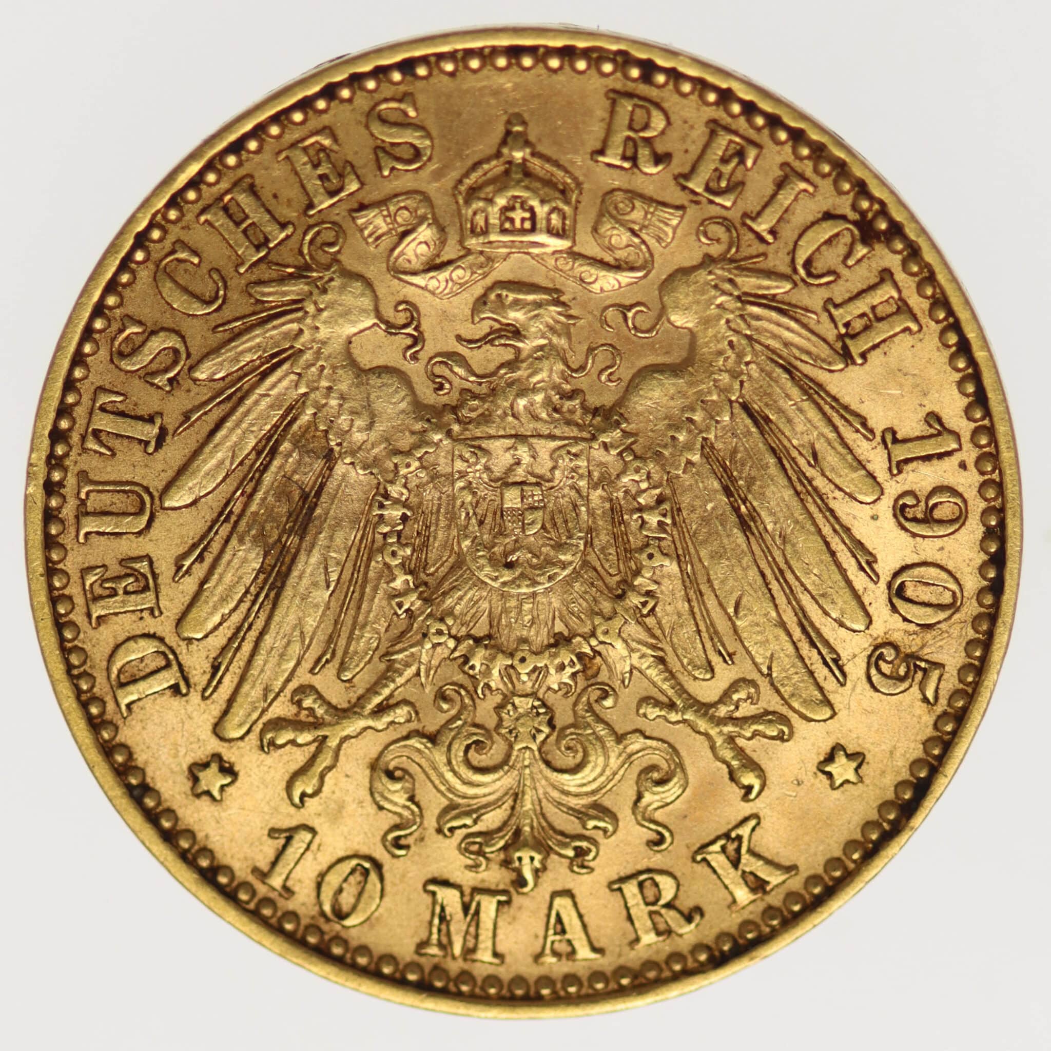 Sachsen Friedrich August 10 Mark 1905
