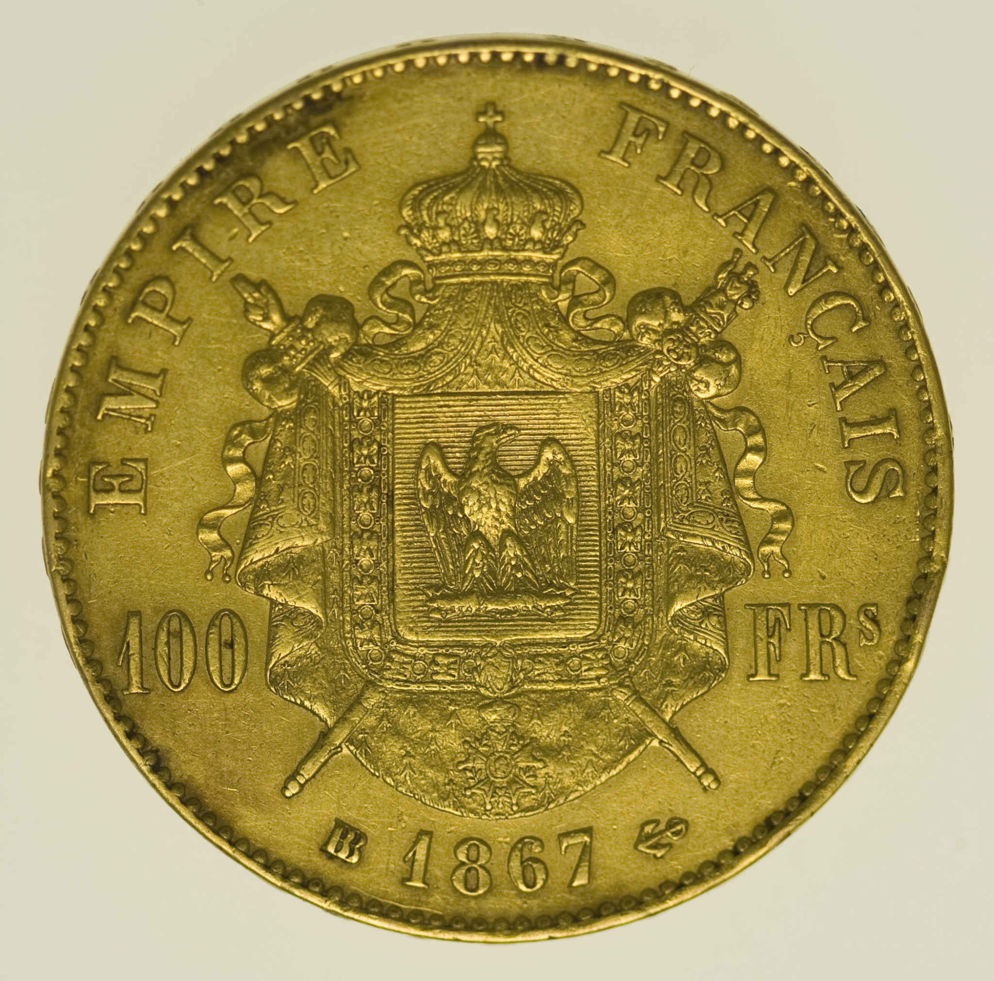 Frankreich Napoleon III. 100 Francs 1867 BB