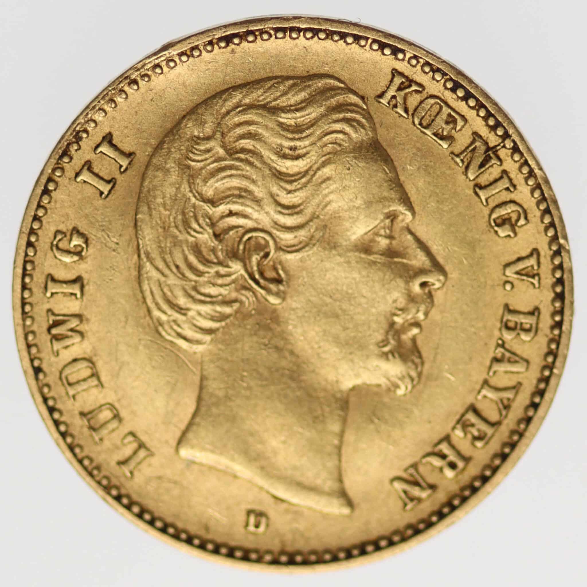 Bayern Ludwig II. 5 Mark 1877