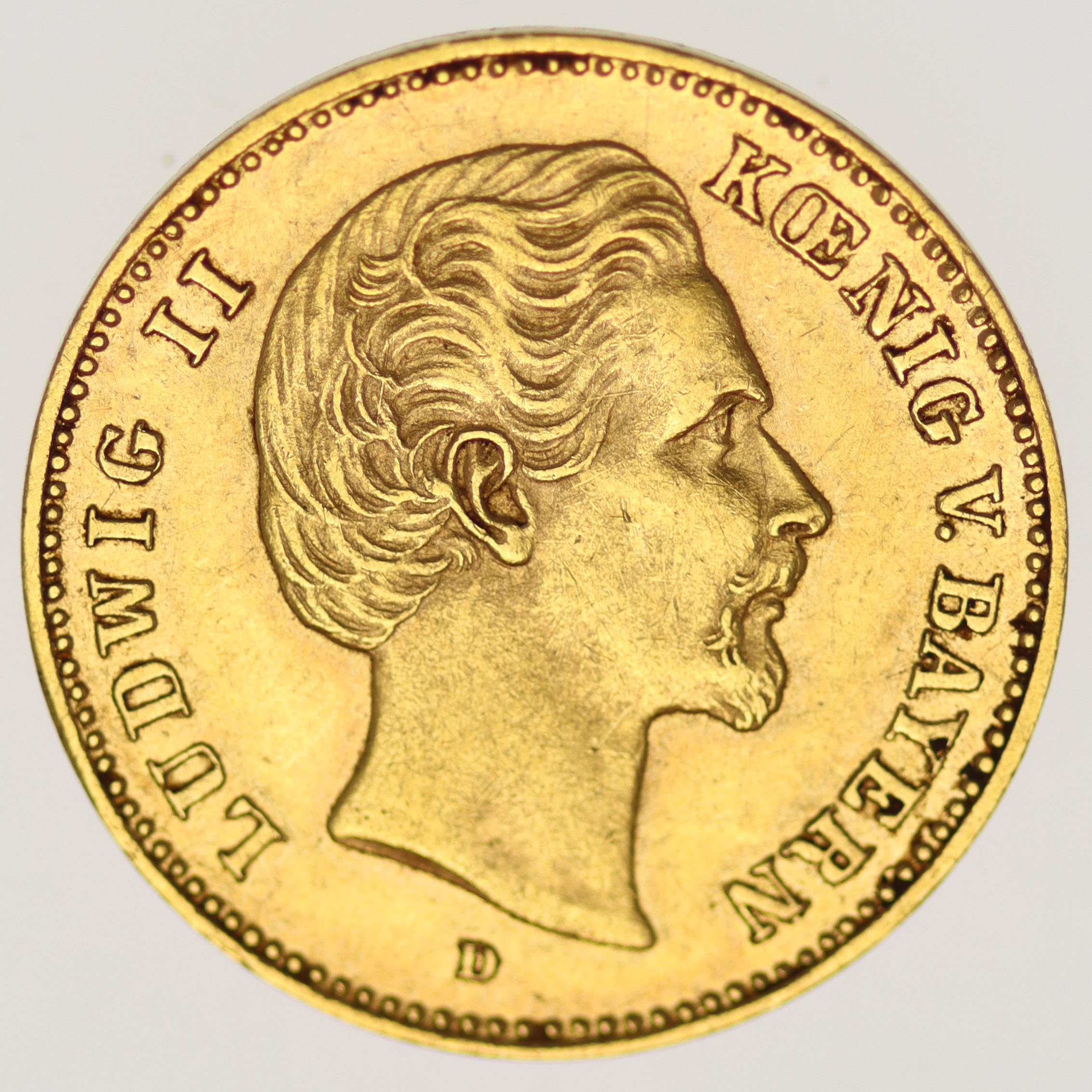 Bayern Ludwig II. 5 Mark 1877 D