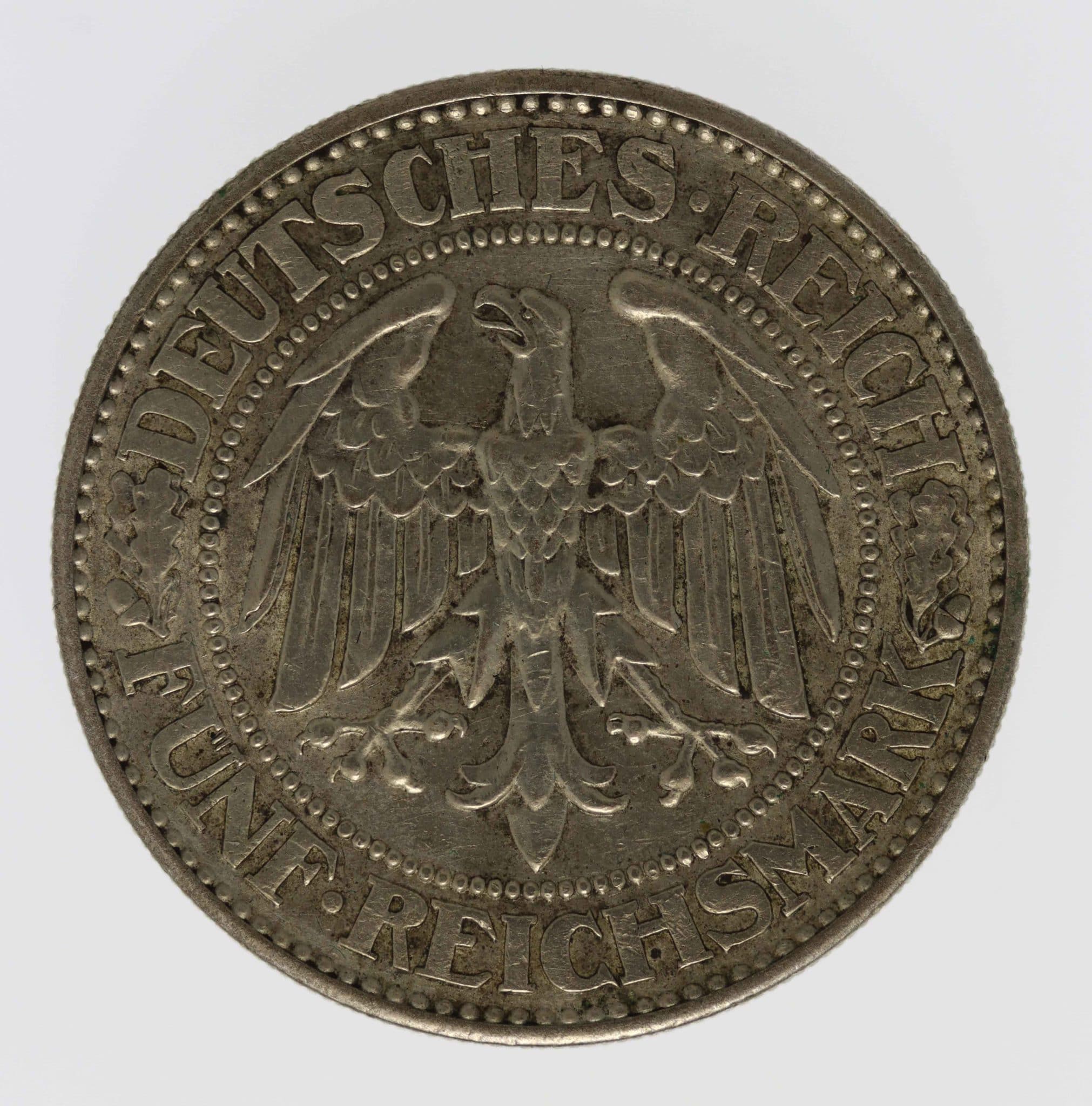 Weimarer Republik 5 Reichsmark 1929 J Eichbaum