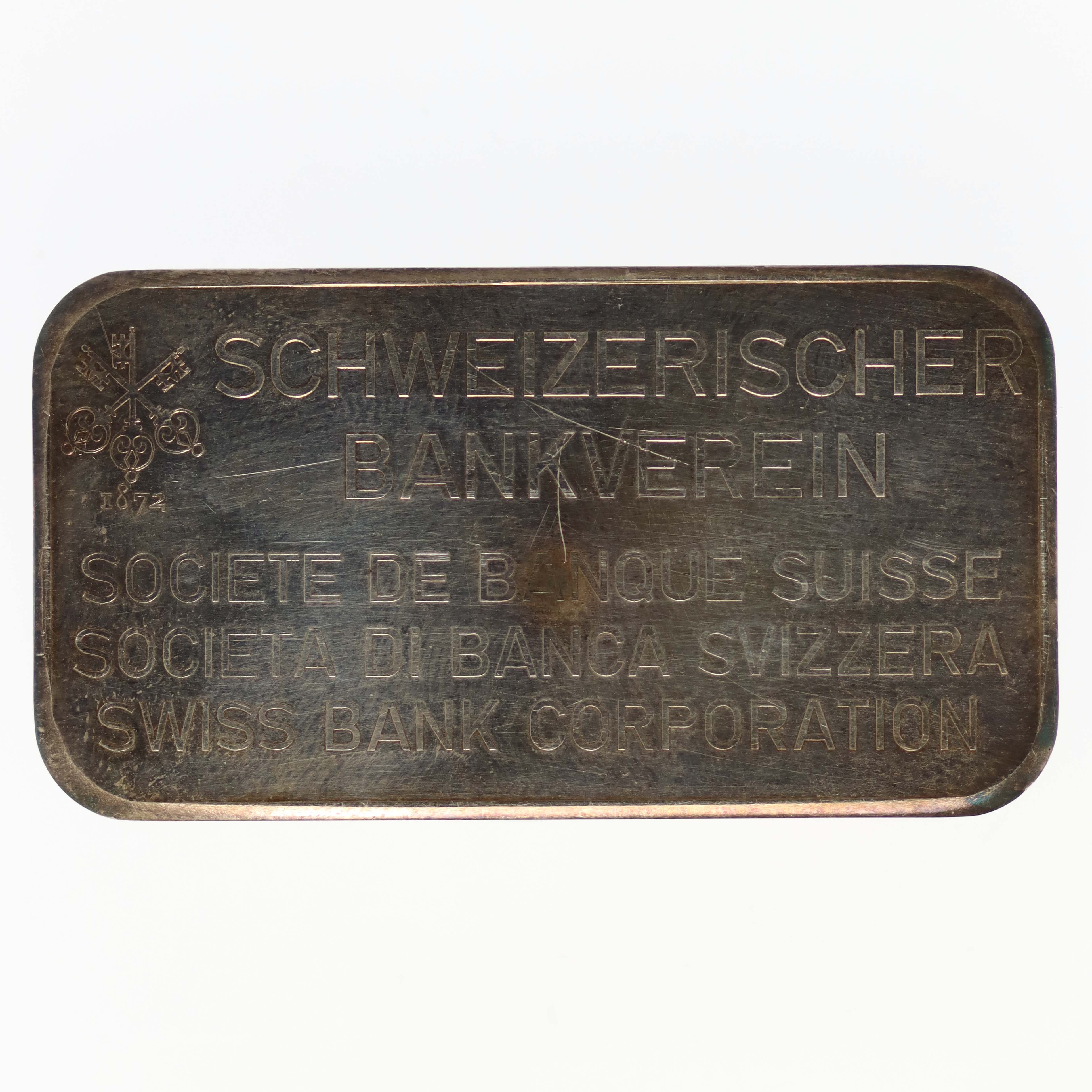 Silberbarren 100 Gramm Metalor für S.B.S.