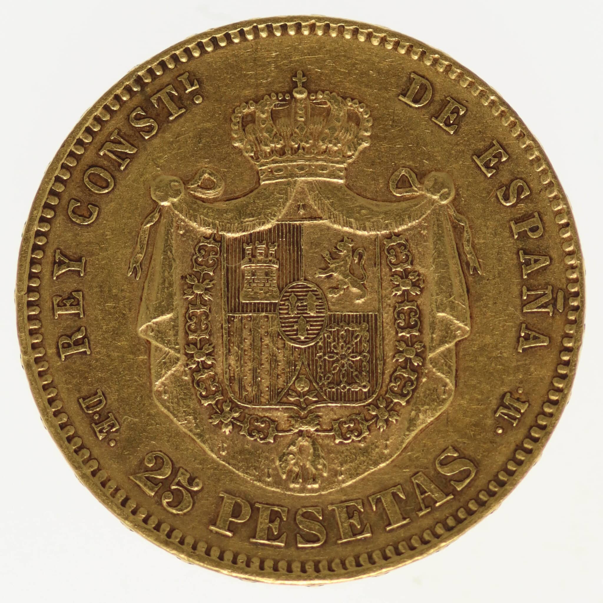 Spanien Alfonso XII. 25 Pesetas 1878 / 18-78