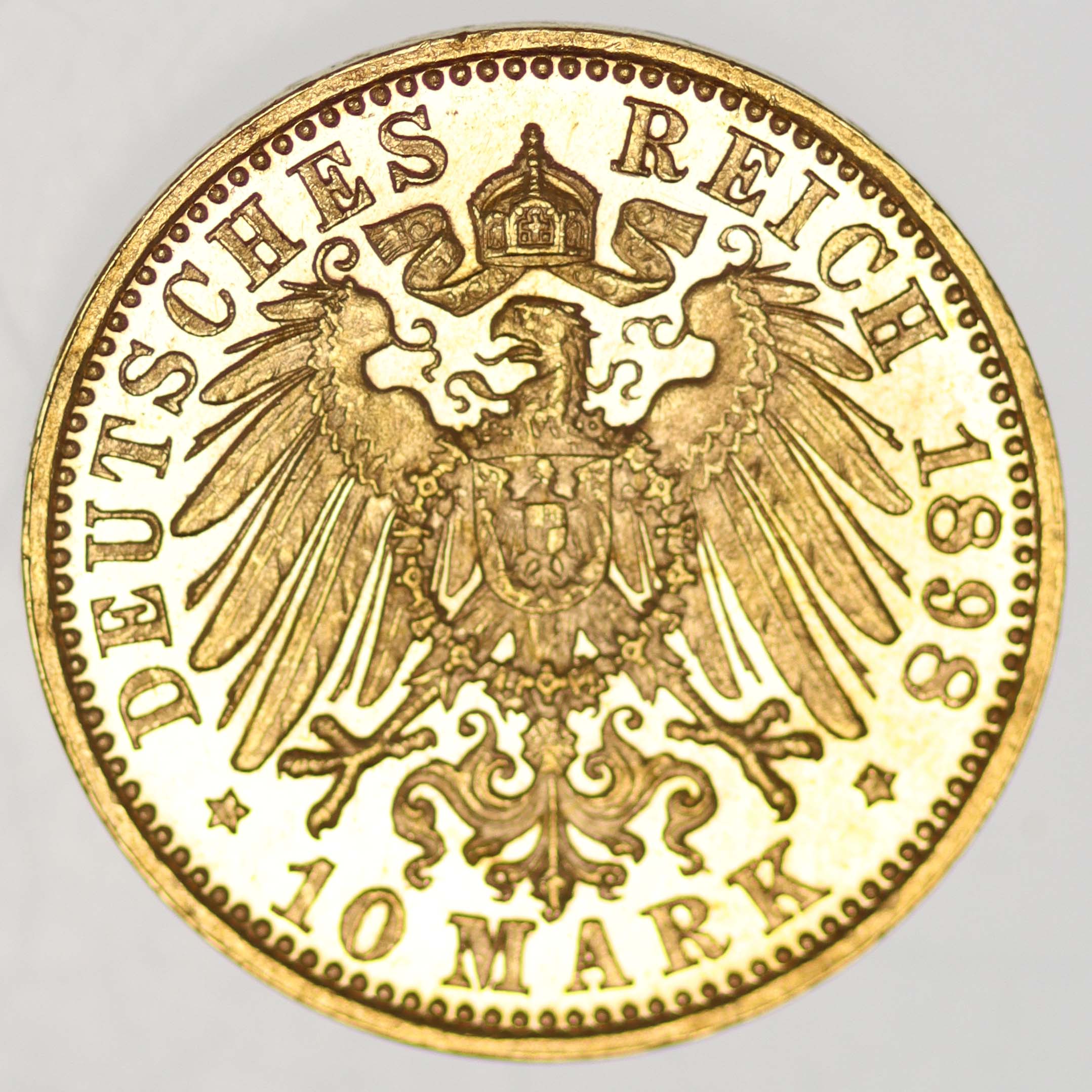 Württemberg Wilhelm II. 10 Mark 1898